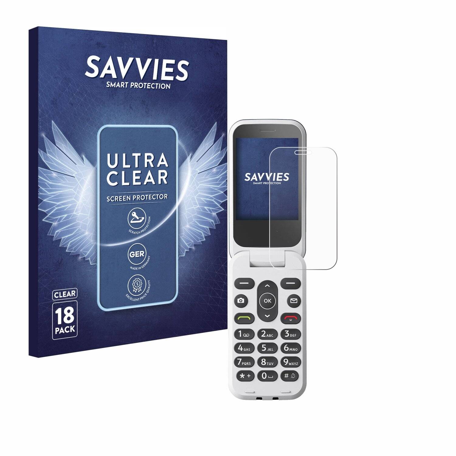 18x Savvies Displayschutz-Folie für Doro