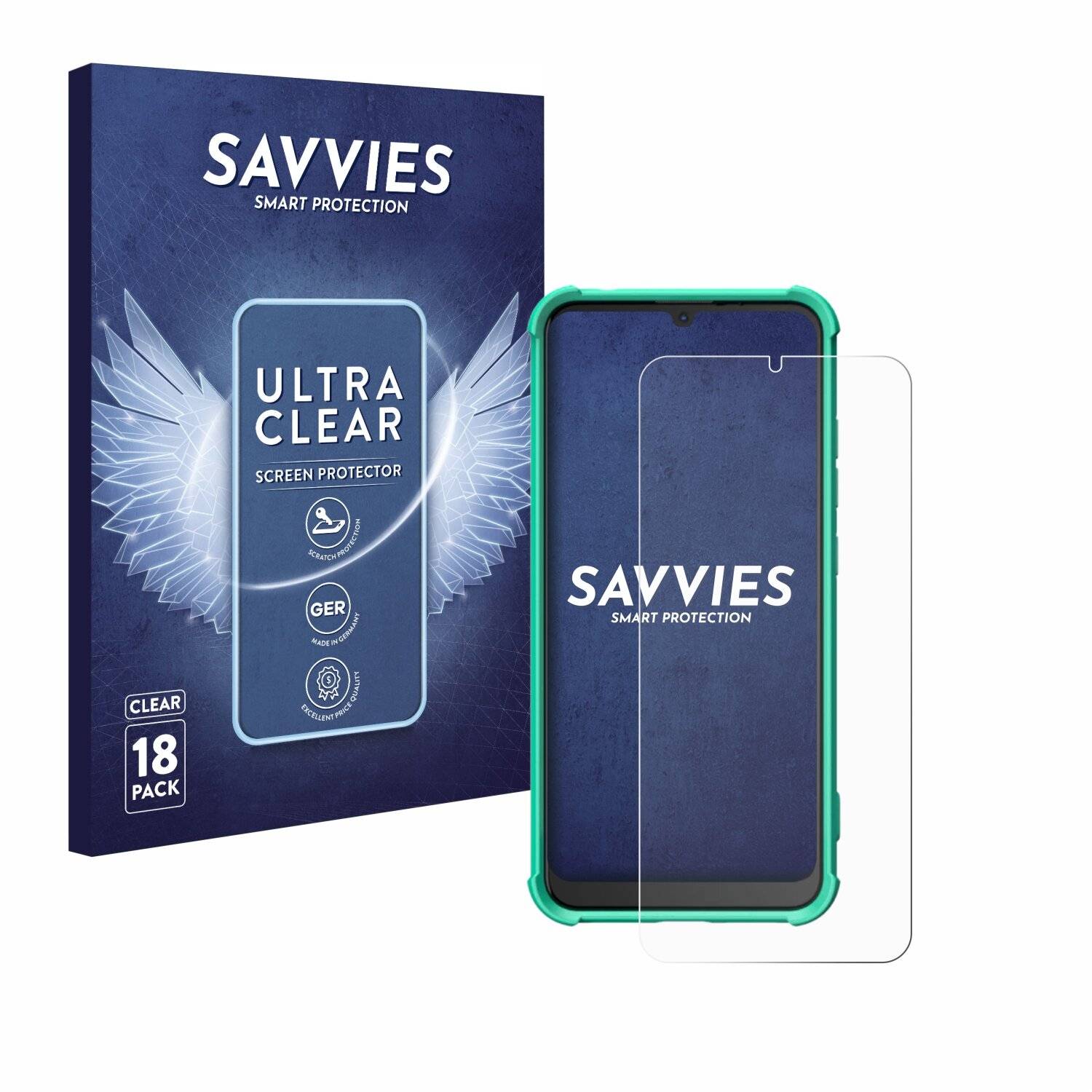 18x Savvies Displayschutz-Folie für Teracube
