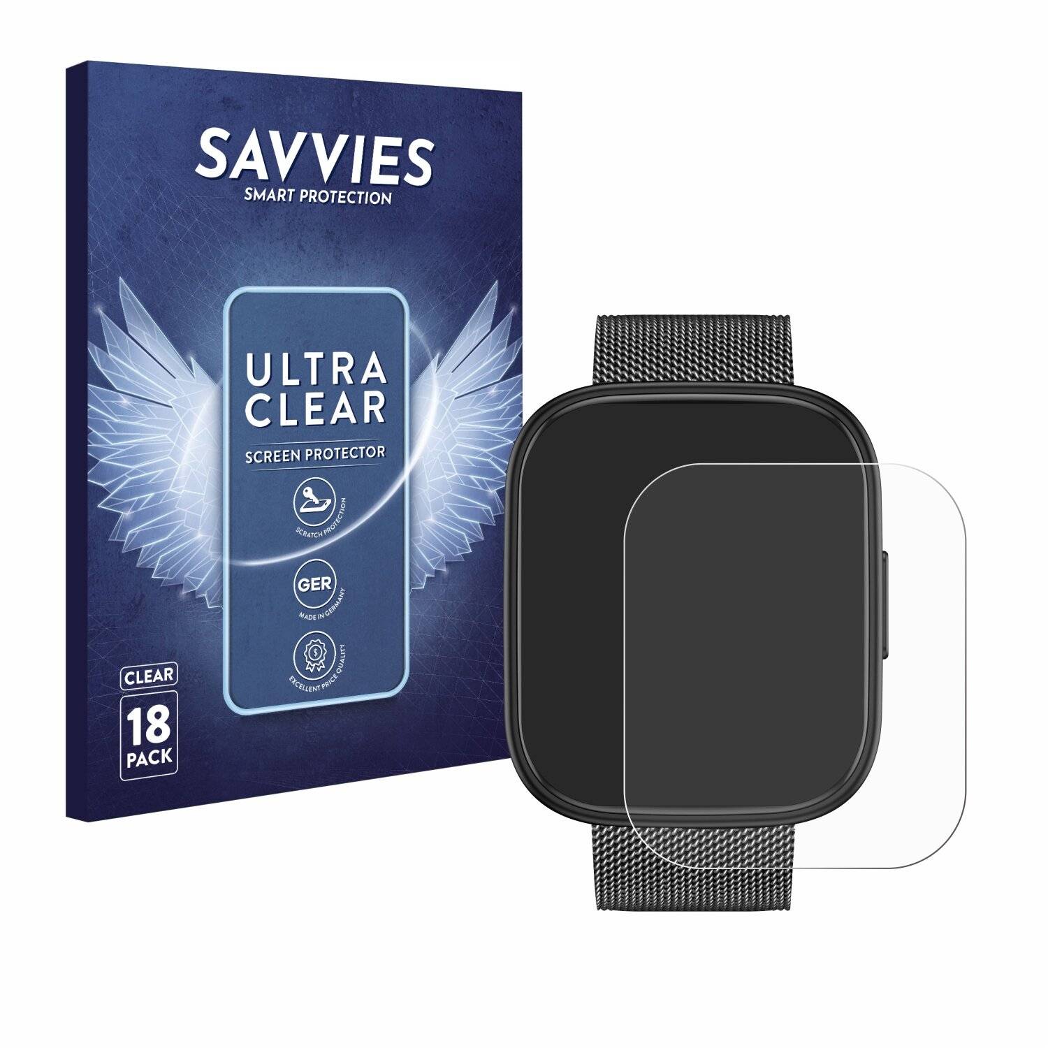 18x Savvies Displayschutz-Folie für Levowatch Doitx
