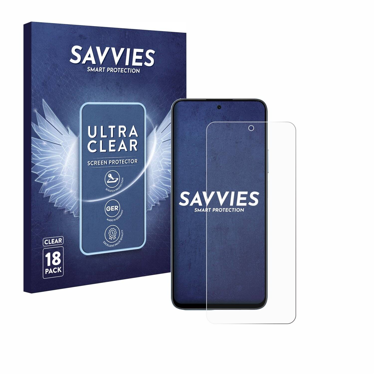18x Savvies Displayschutz-Folie für Honor Play