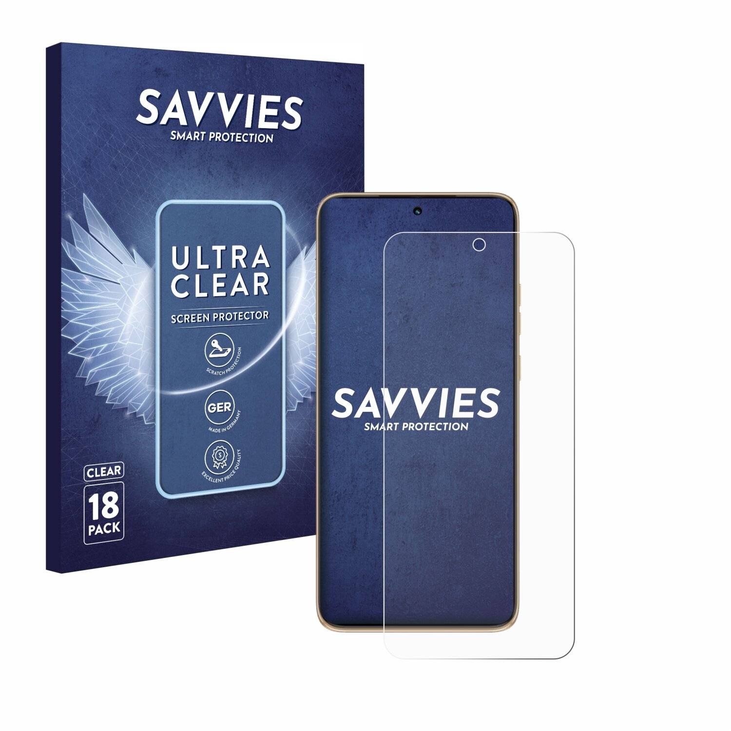 18x Savvies Displayschutz-Folie für Motorola Edge 50