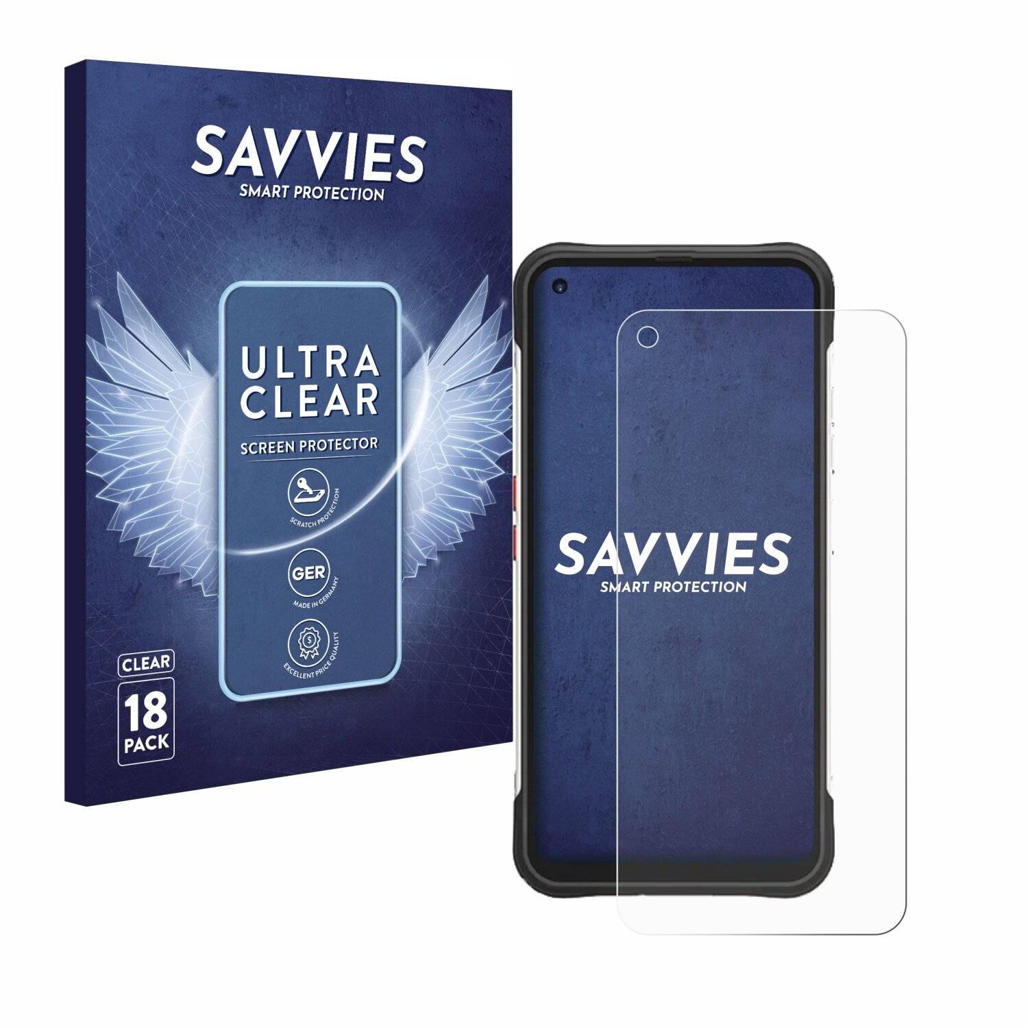18x Savvies Displayschutz-Folie für Unihertz Golden