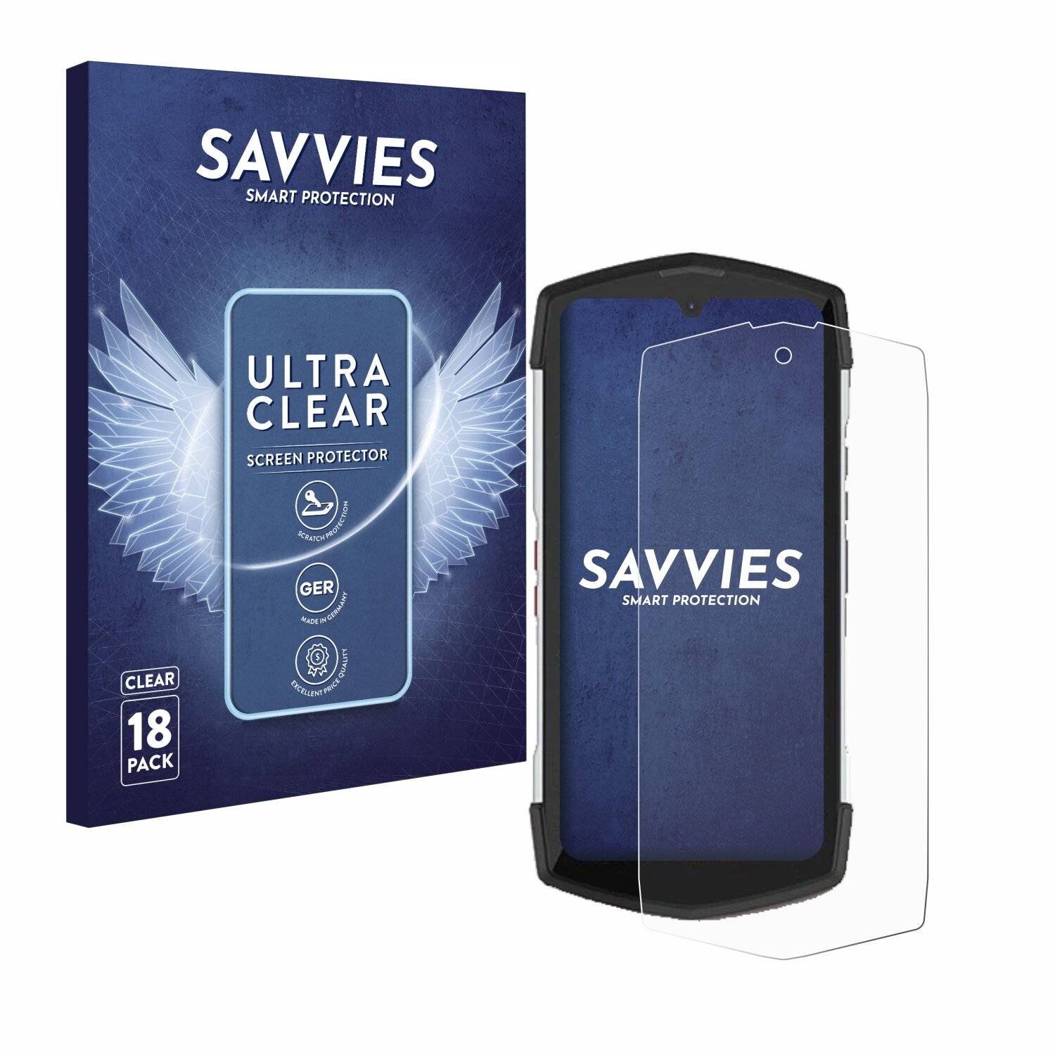 18x Savvies Displayschutz-Folie für Unihertz TickTock