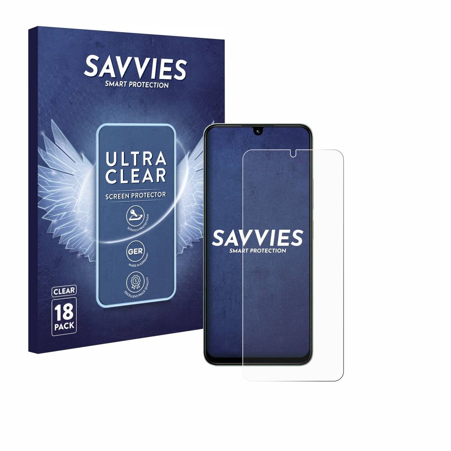 18x Savvies Displayschutz-Folie für Xiaomi Poco