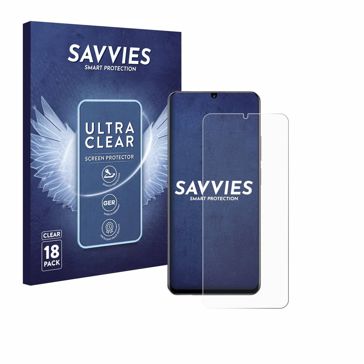 18x Savvies Displayschutz-Folie für realme Note 60