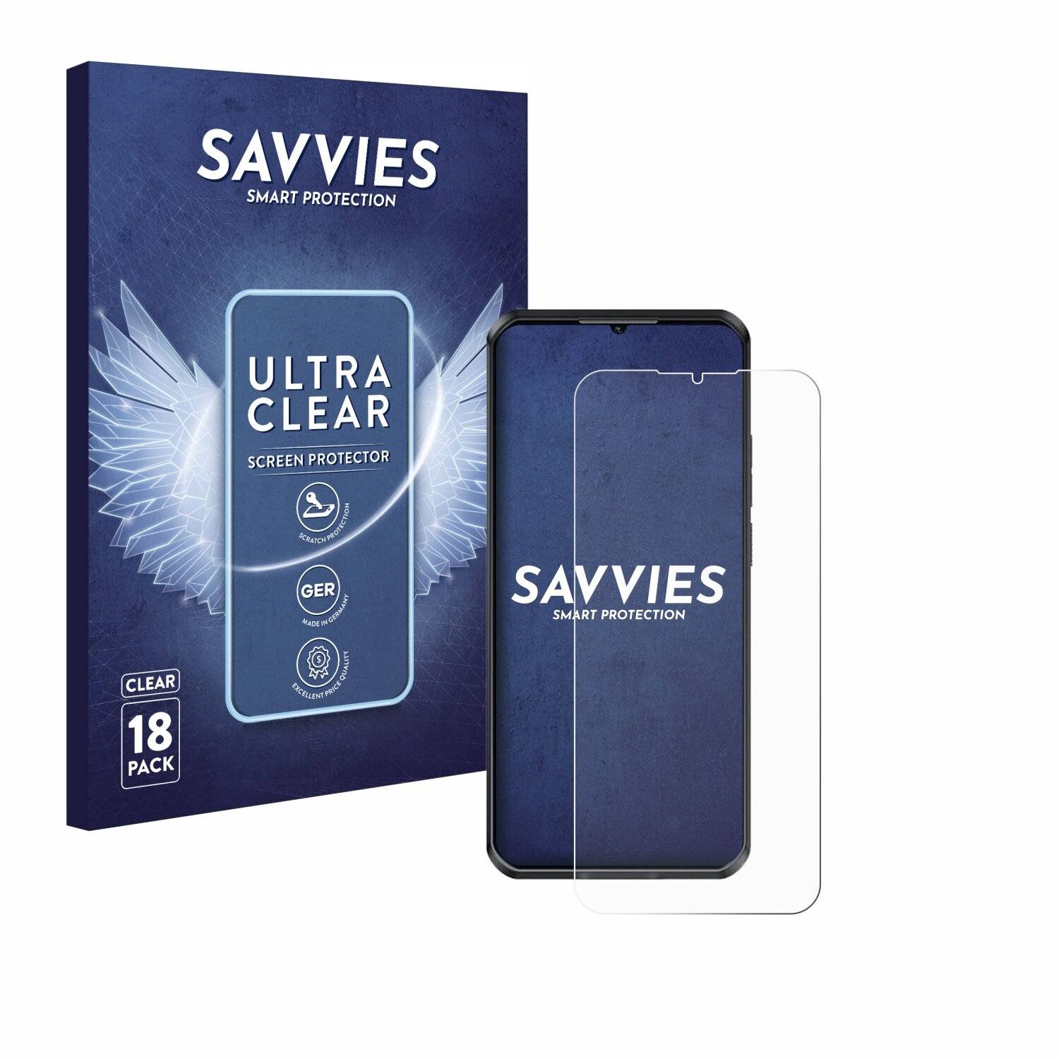 18x Savvies Displayschutz-Folie für Oukitel