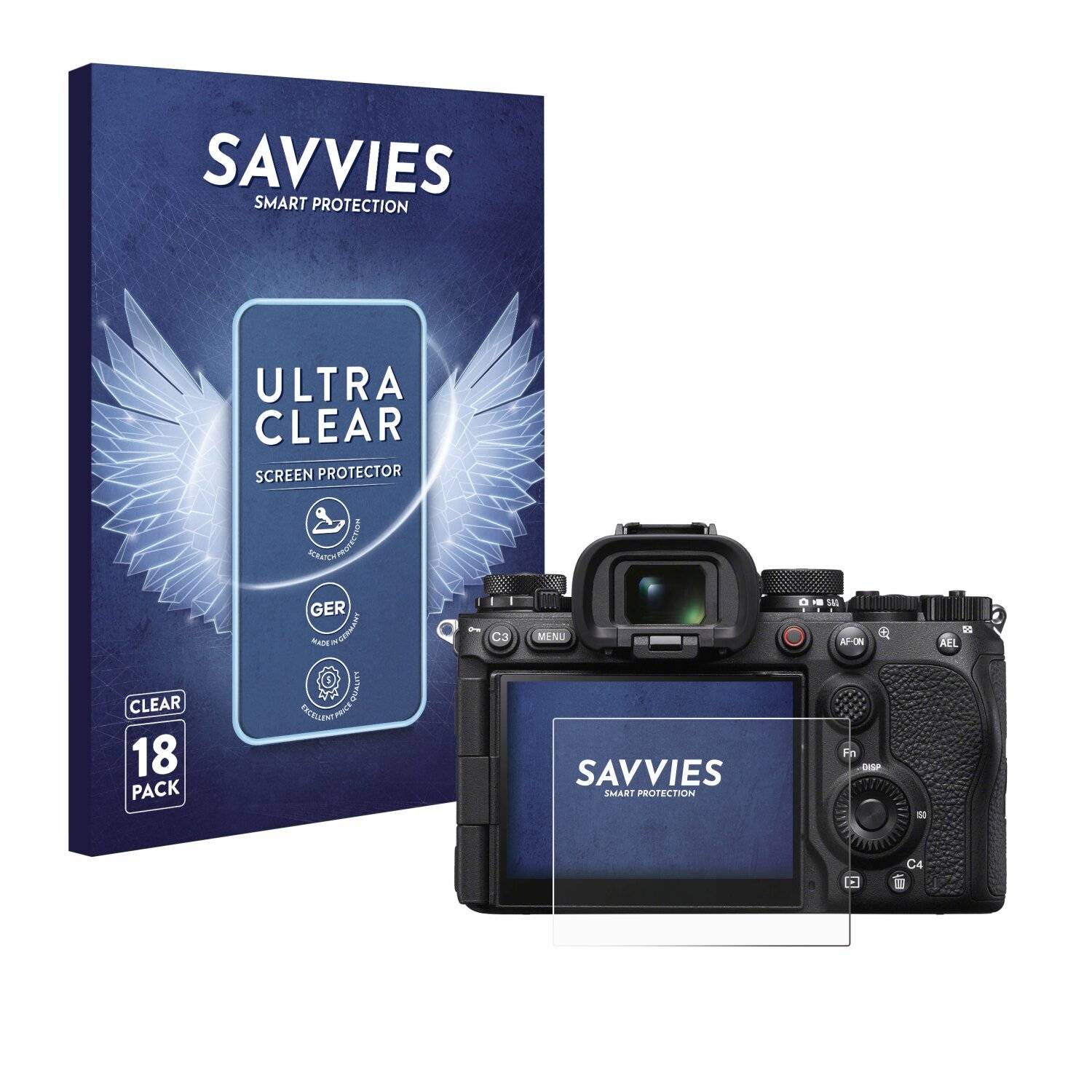 18x Savvies Displayschutz-Folie für Sony Alpha 1 II