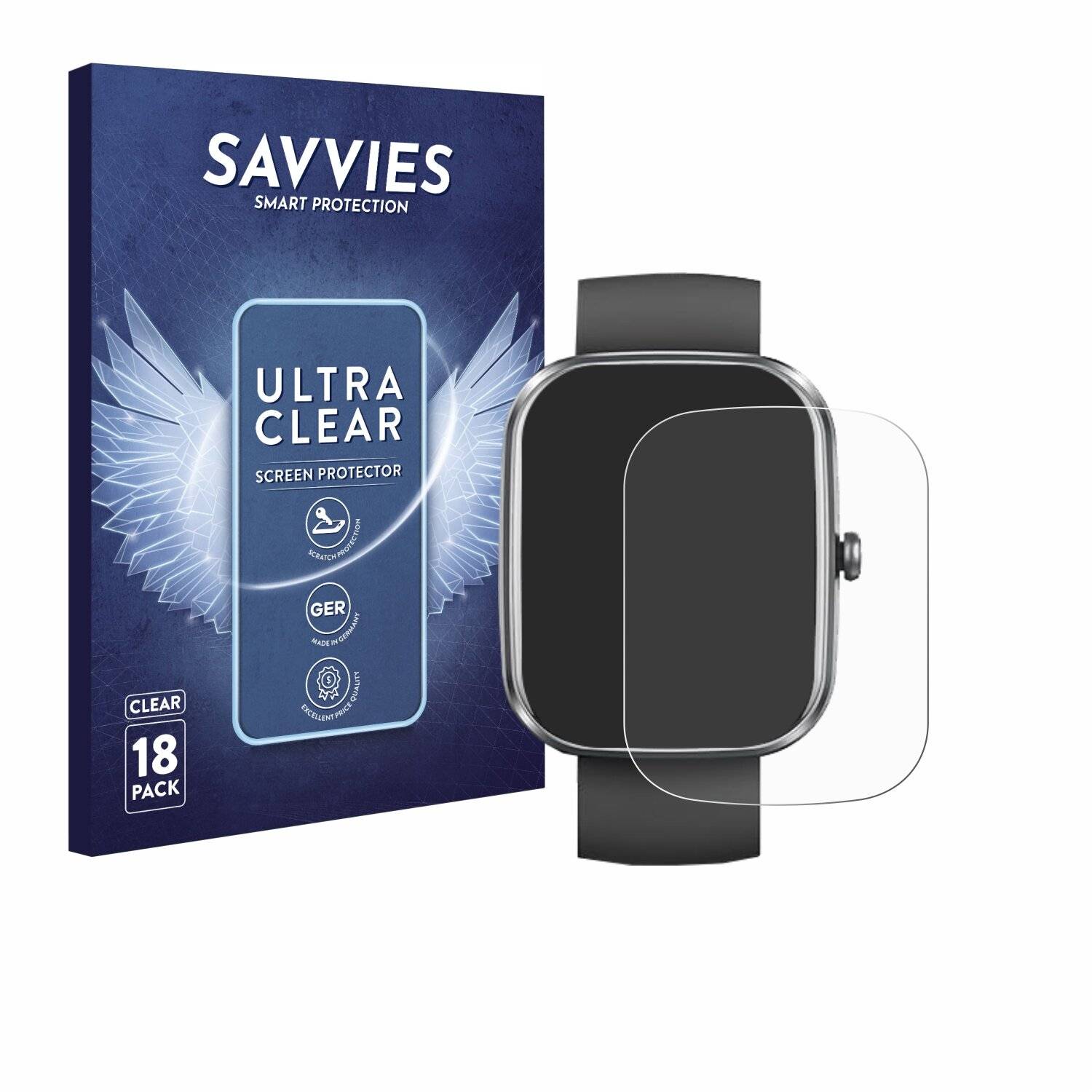 18x Savvies Displayschutz-Folie für Matast T60