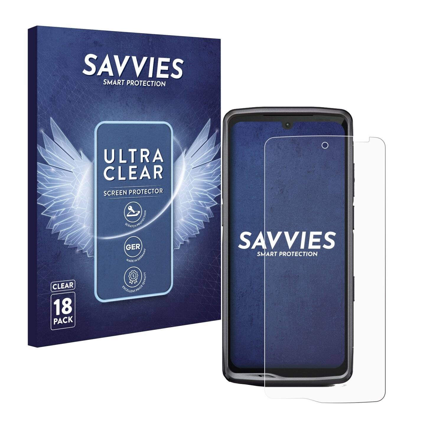 18x Savvies Displayschutz-Folie für Crosscall Stellar