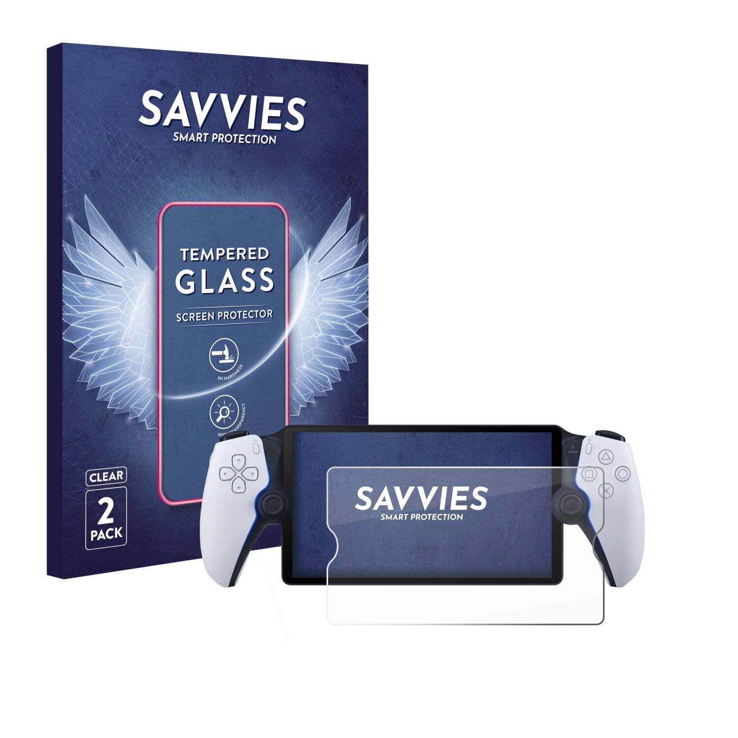 2x Savvies Clear Schutzglas für Sony Playstation