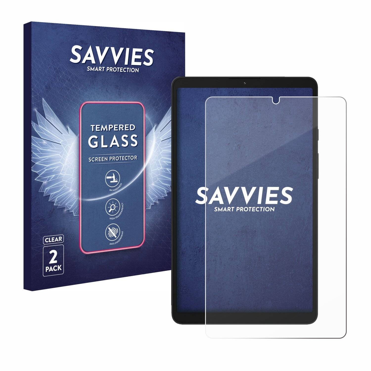 2x Savvies Clear Schutzglas für Samsung Galaxy Tab A9