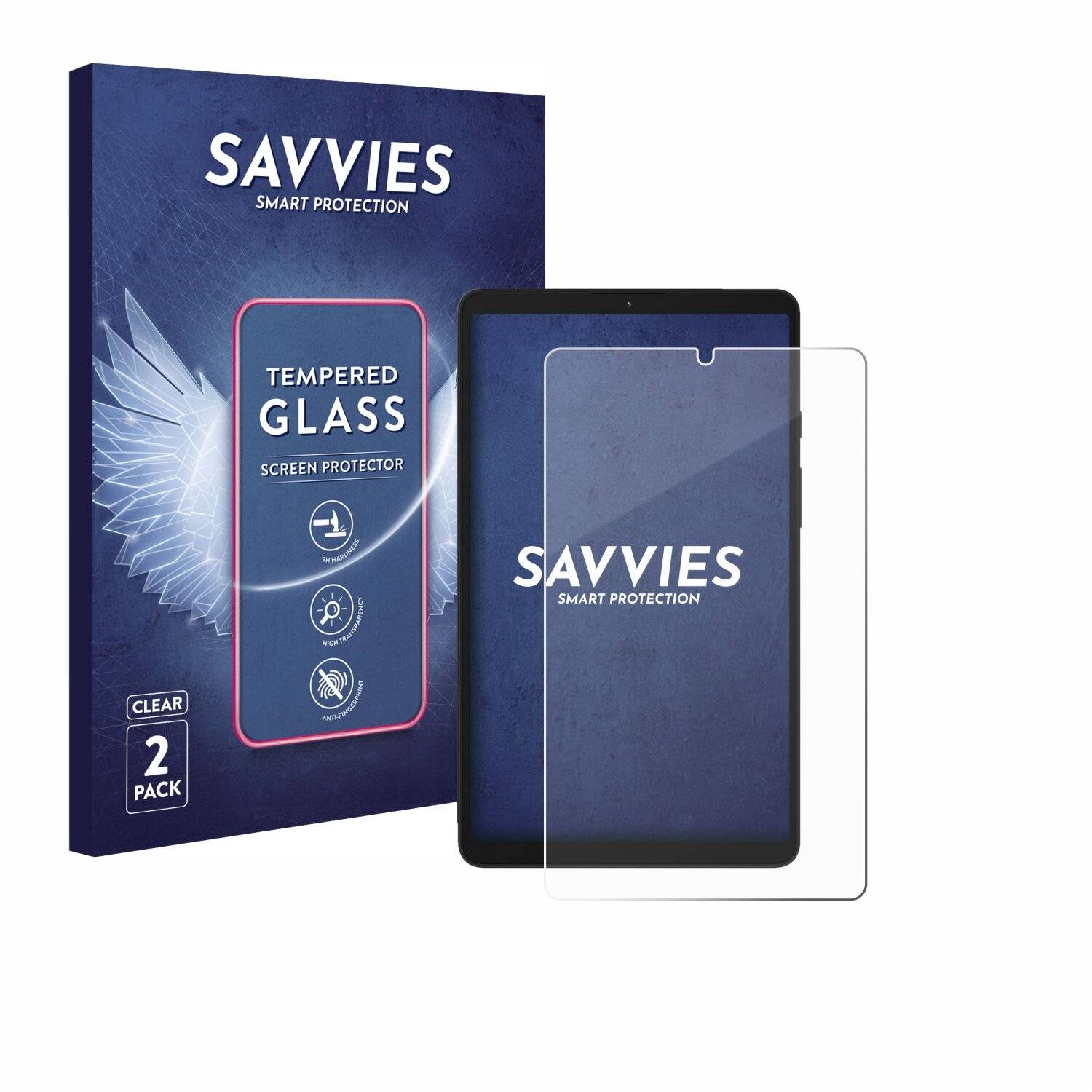 2x Savvies Clear Schutzglas für Samsung Galaxy Tab A9