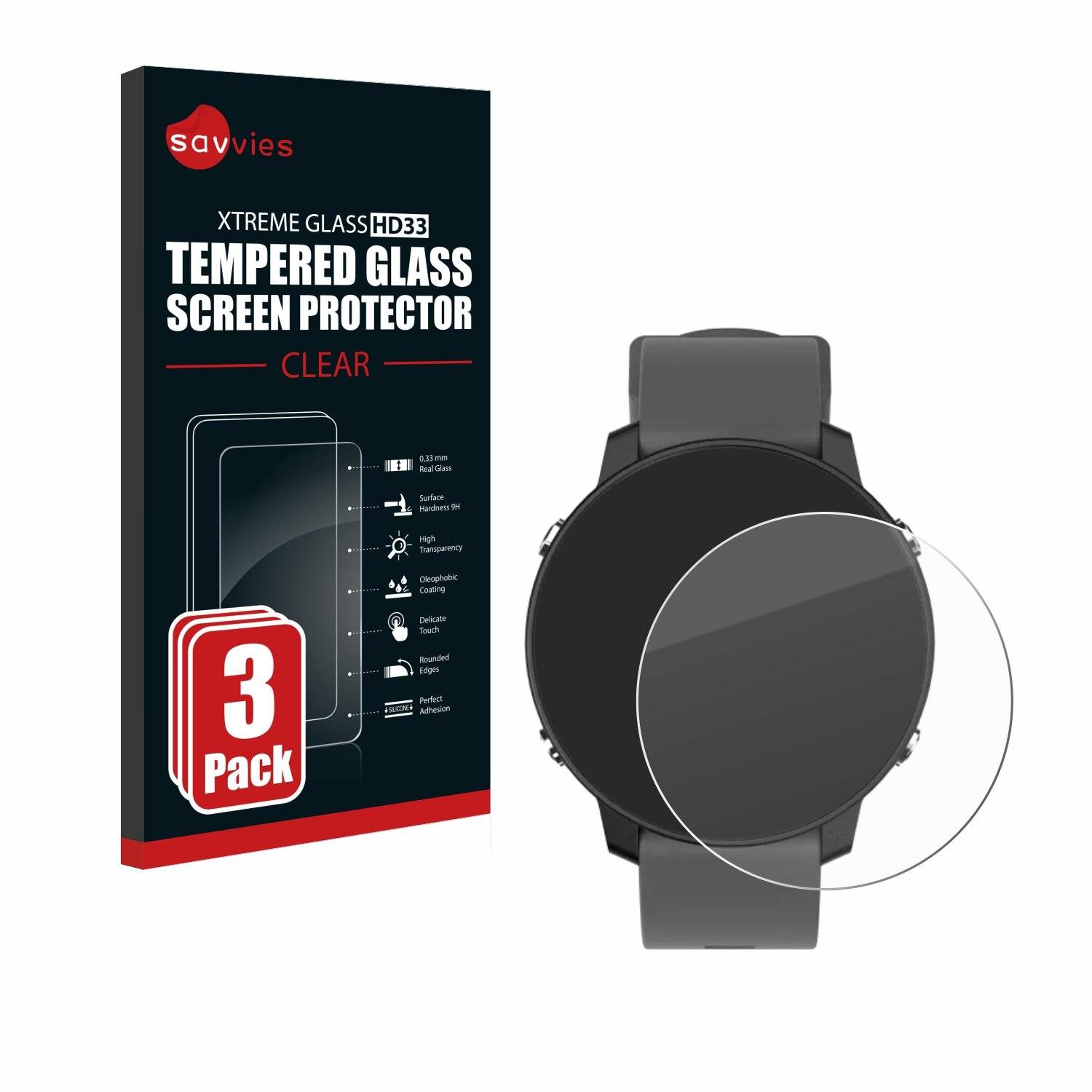 3x Savvies Clear Schutzglas für Shot Scope G5 GPS