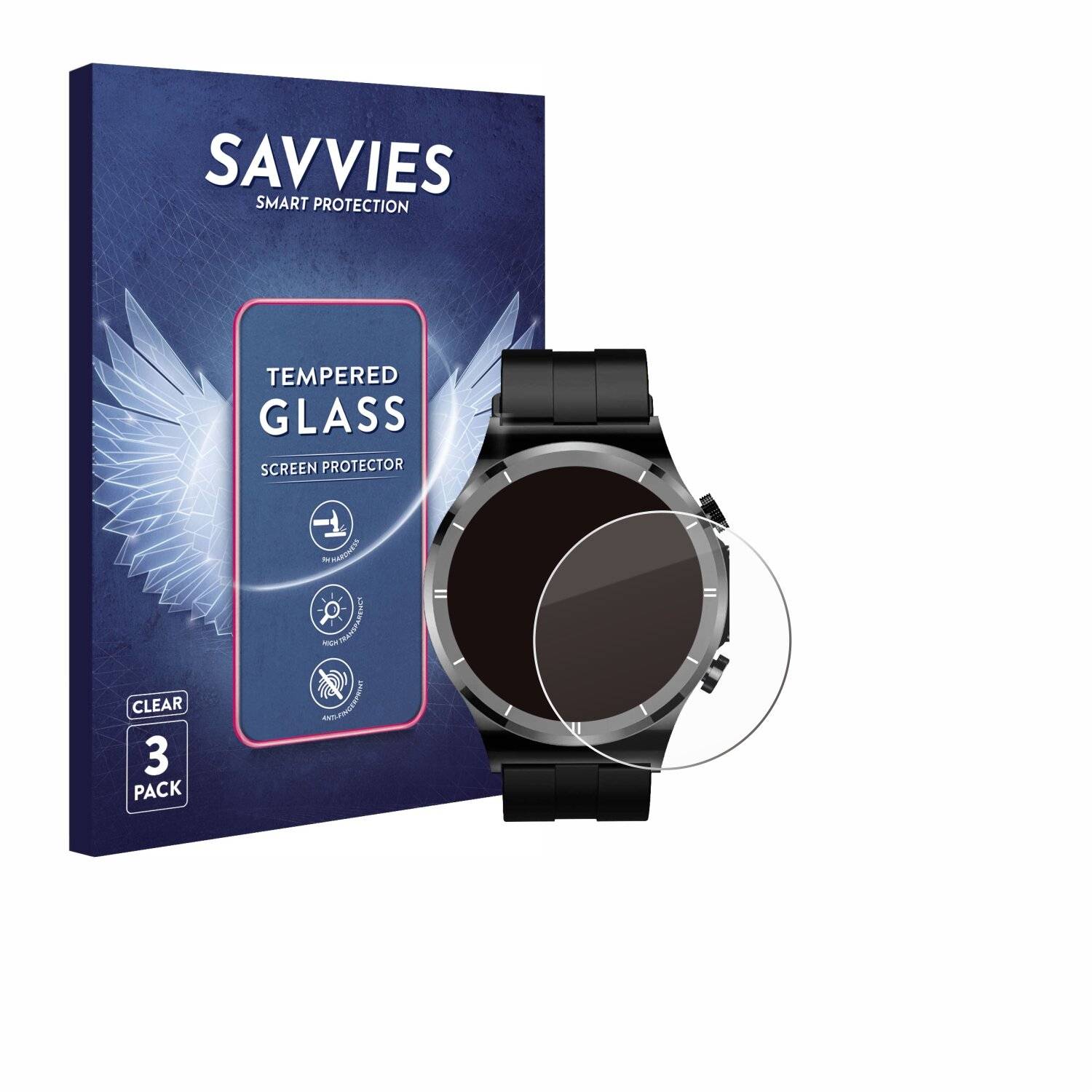 3x Savvies Clear Schutzglas für DekeFit T30