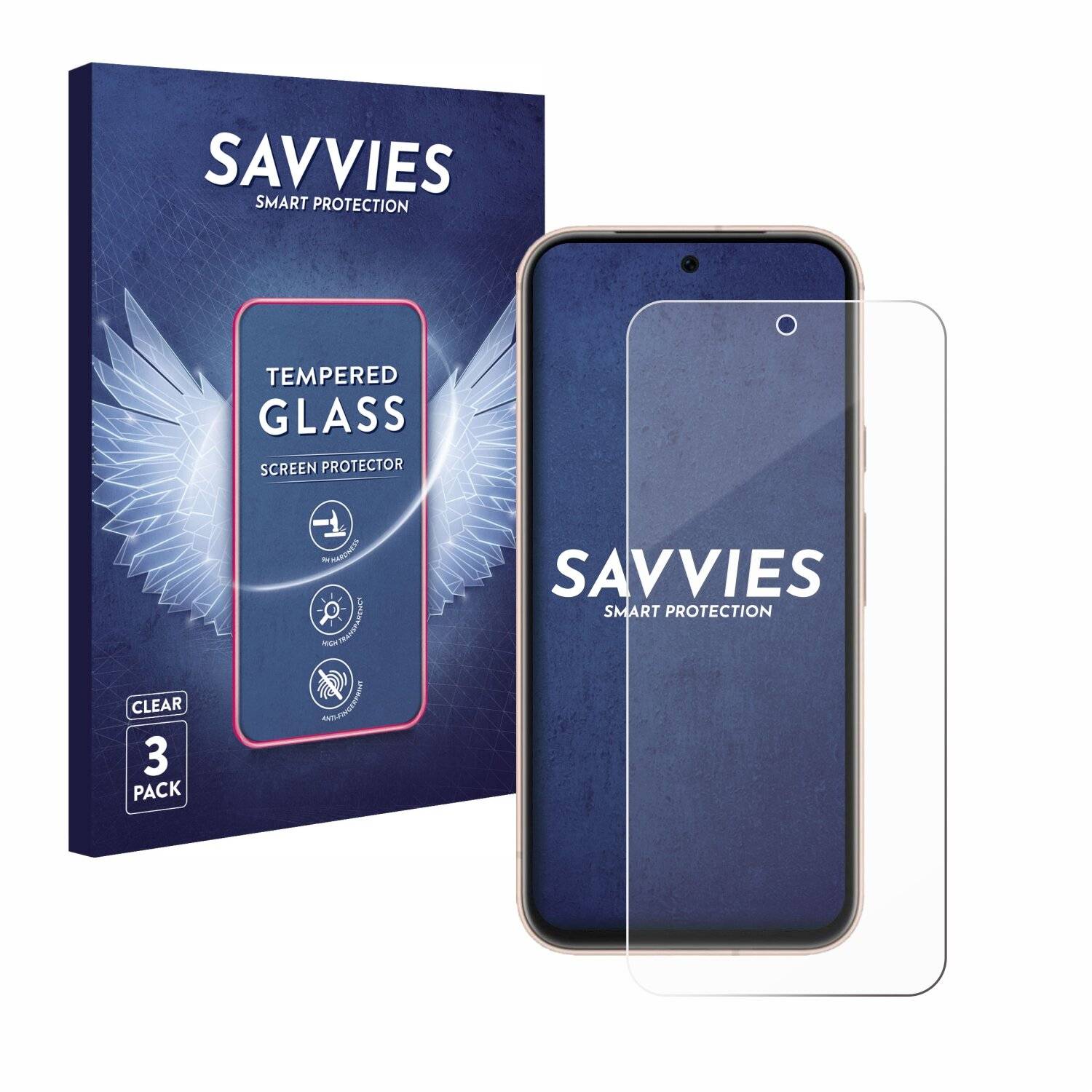 3x Savvies Clear Schutzglas für Google Pixel