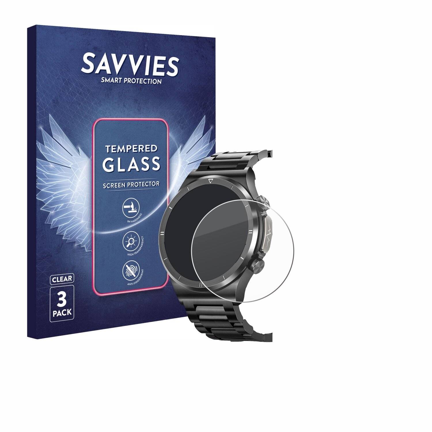 3x Savvies Clear Schutzglas für Powerwill