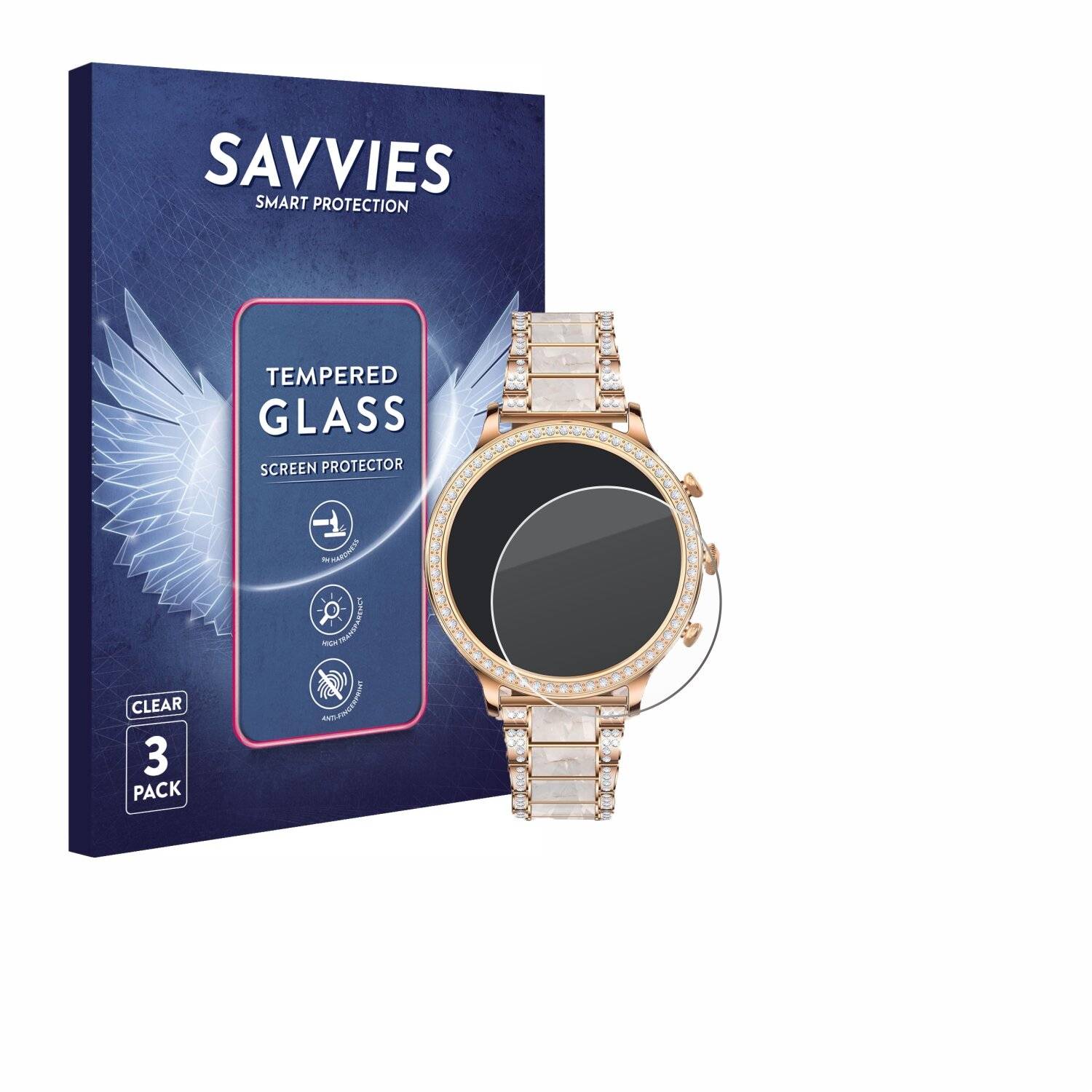 3x Savvies Clear Schutzglas für Zkcreation i70