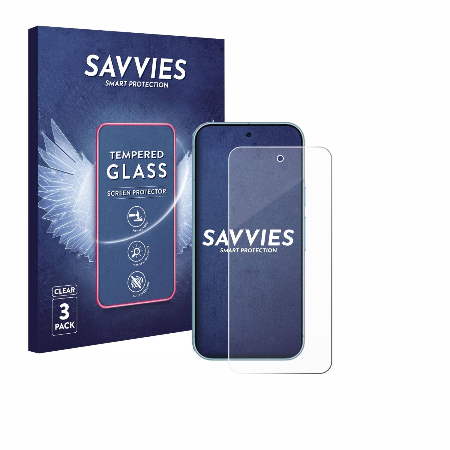 3x Savvies Clear Schutzglas für Google Pixel