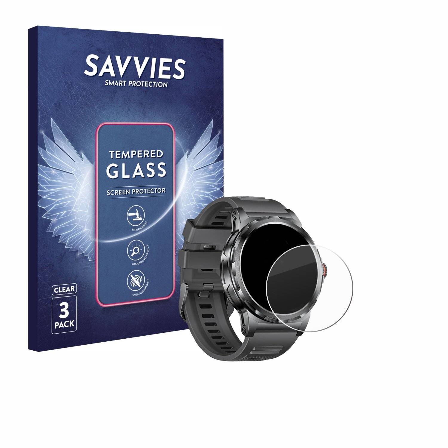 3x Savvies Clear Schutzglas für Esfoe SML6-J