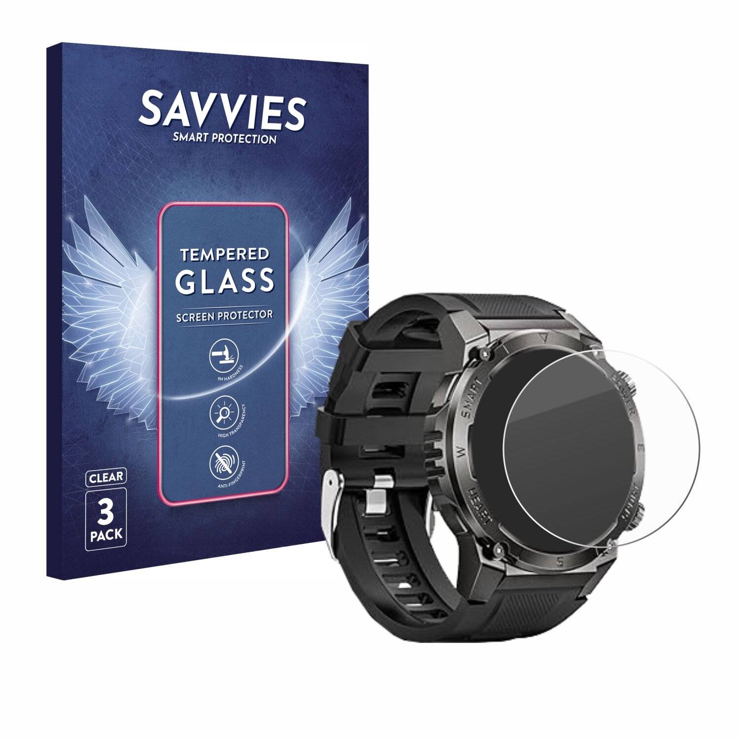 3x Savvies Clear Schutzglas für Dekelife G55