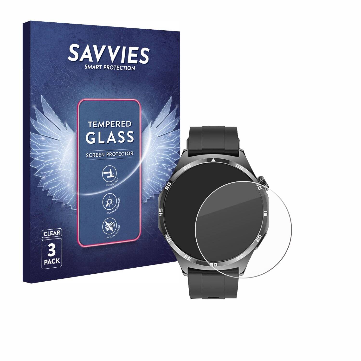 3x Savvies Clear Schutzglas für Marsyu MT300