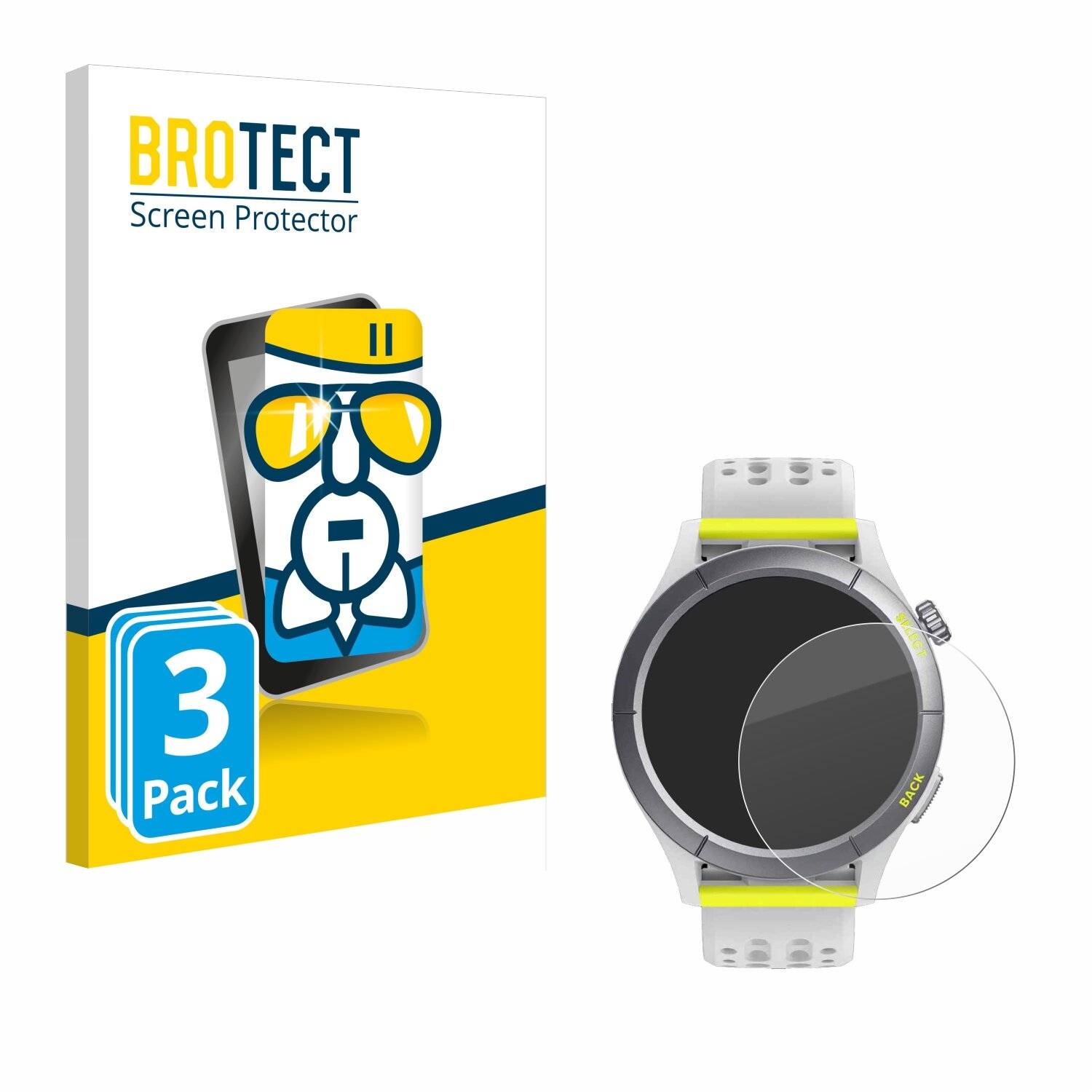 3x BROTECT AirGlass Glas Panzer-Folie für Huami Amazfit Cheetah -