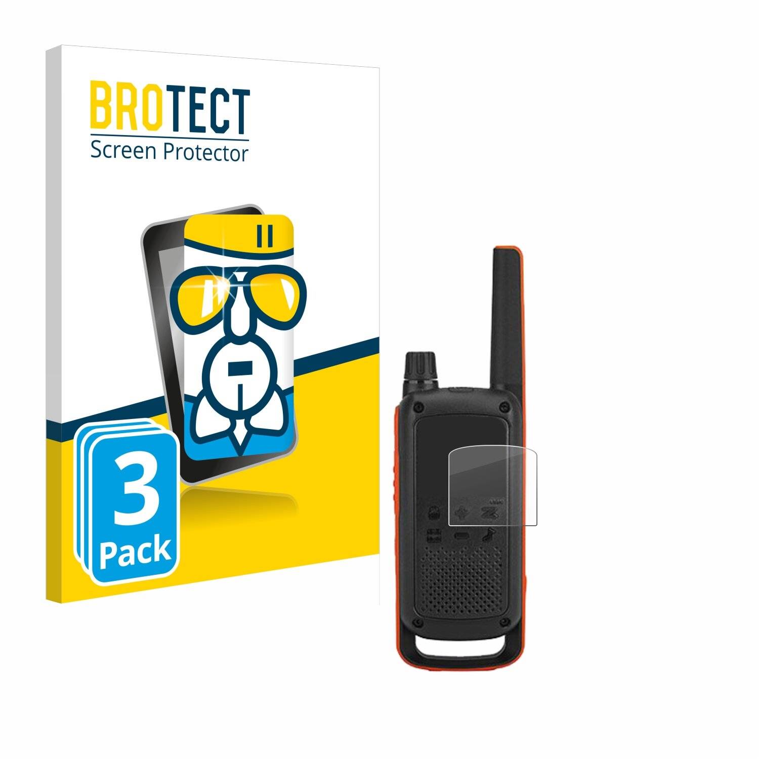 3x BROTECT AirGlass Glas Panzer-Folie für Motorola Talkabout T82 -