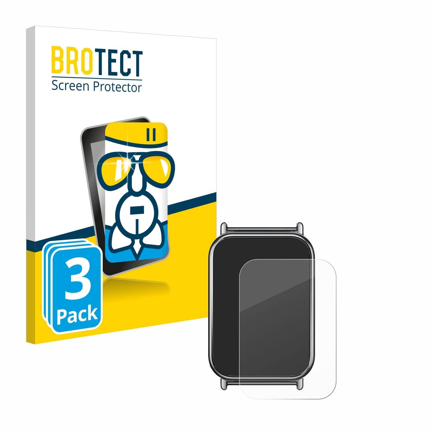 3x BROTECT AirGlass Glas Panzer-Folie für Xiaomi Mi Band 8 Pro -