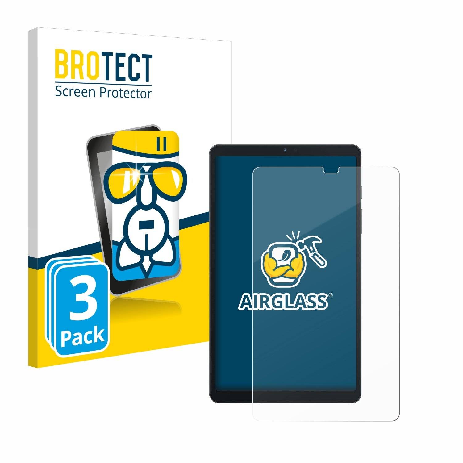 3x BROTECT AirGlass Glas Panzer-Folie für Blackview Tab 60 -