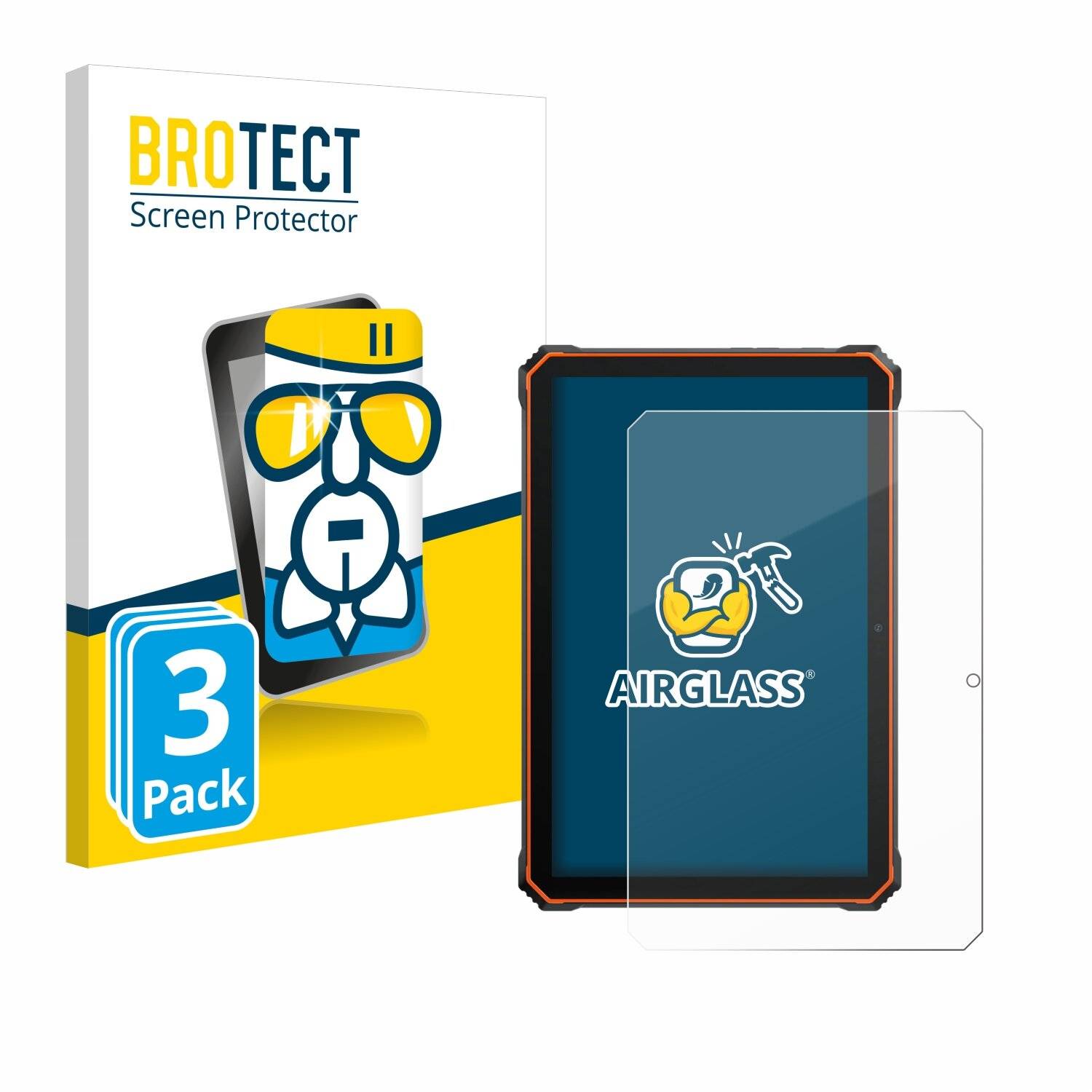3x BROTECT AirGlass Glas Panzer-Folie für Blackview Active 6 -