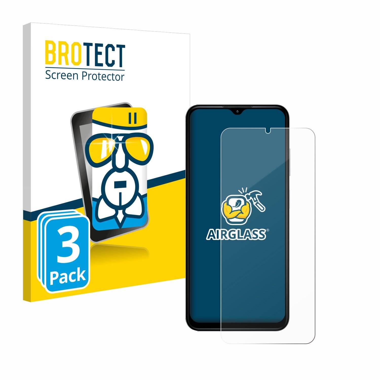 3x BROTECT AirGlass Glas Panzer-Folie für Nokia G42 5G -