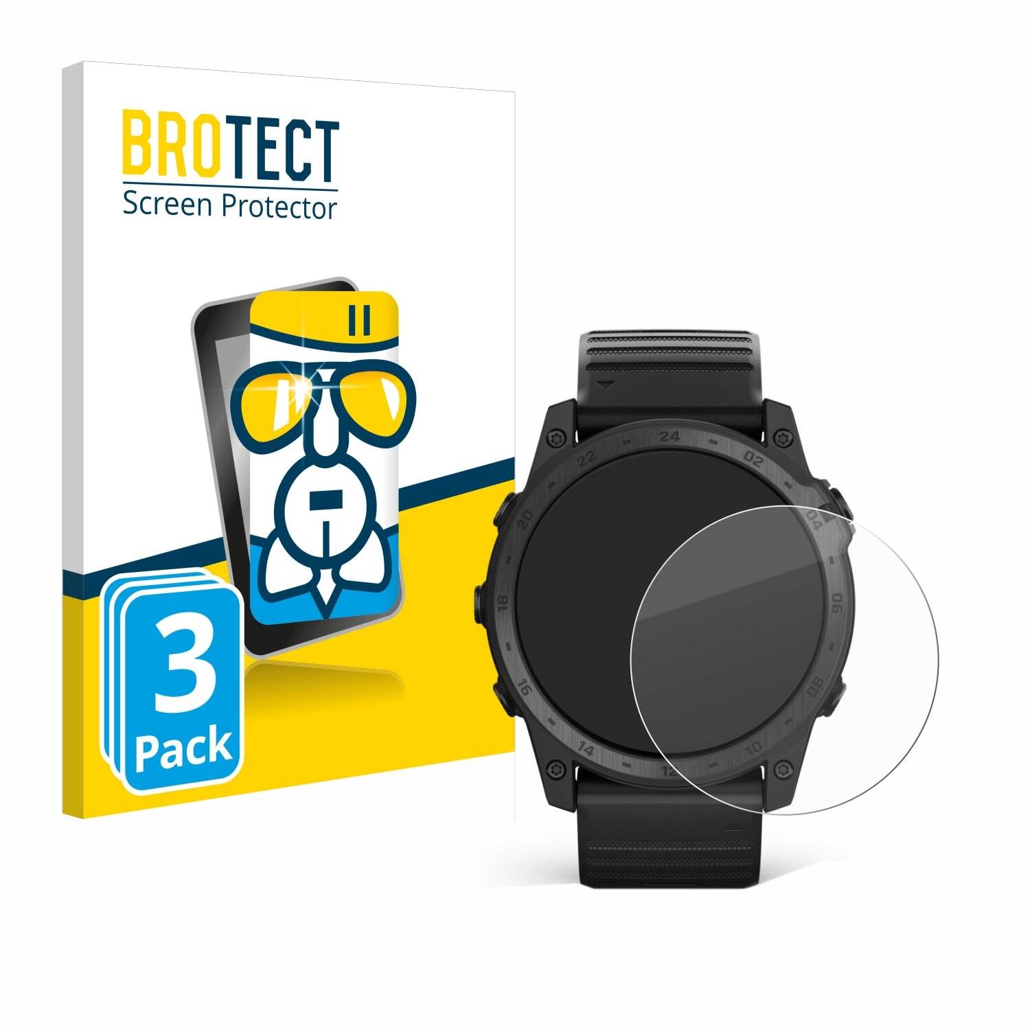3x BROTECT AirGlass Glas Panzer-Folie für Garmin Tactix 7 AMOLED -