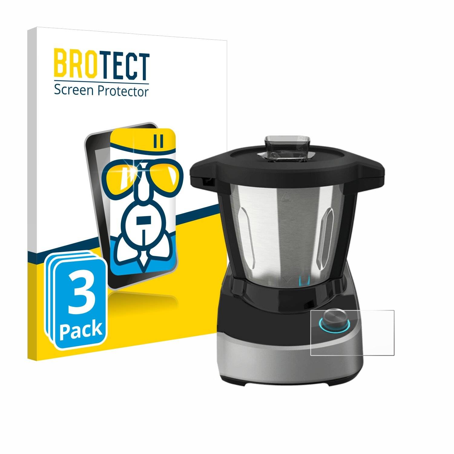 3x BROTECT AirGlass Glas Panzer-Folie für Cecotec Mambo Touch -