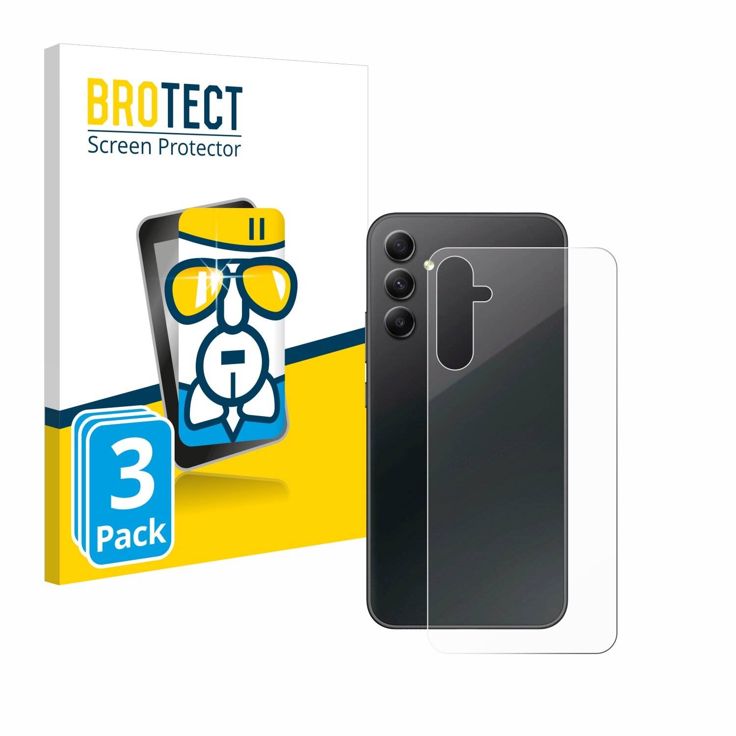 3x BROTECT AirGlass Glas Panzer-Folie für Samsung Galaxy A34 5G Enterprise Edition