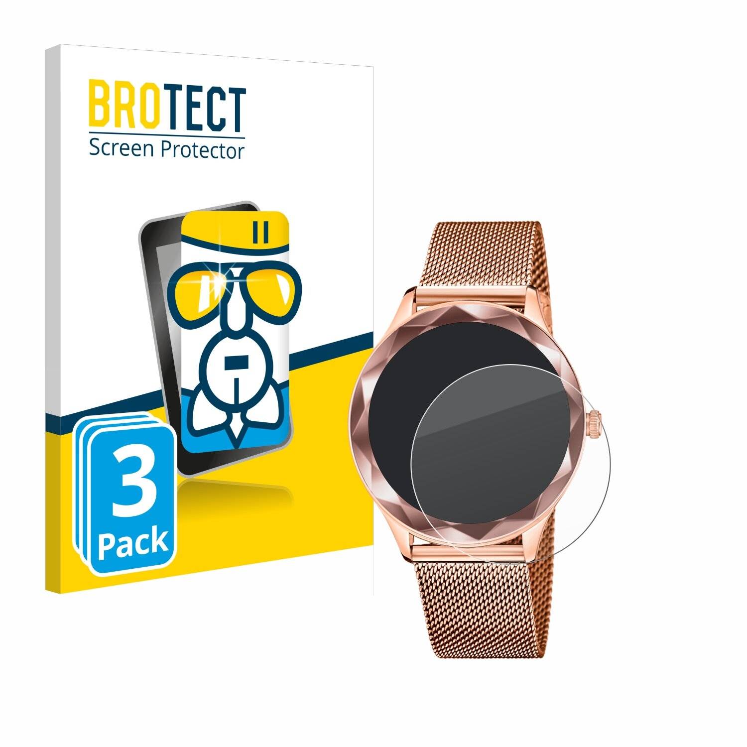 3x BROTECT AirGlass Glas Panzer-Folie für Lotus SMARTIME 50036/1 -