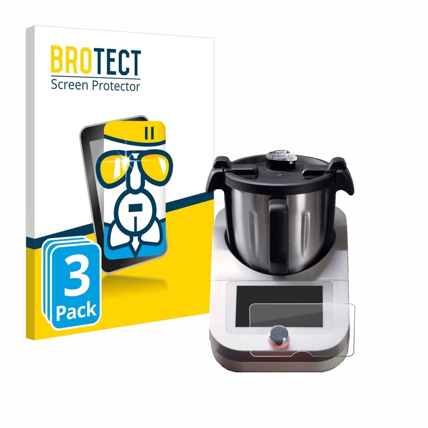 3x BROTECT AirGlass Glas Panzer-Folie für Ufesa TotalChef RK7 -