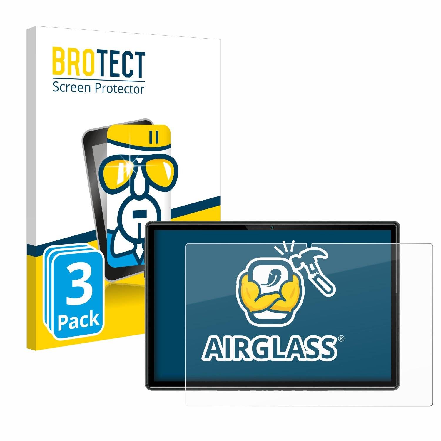 3x BROTECT AirGlass Glas Panzer-Folie für Doogee U10 -