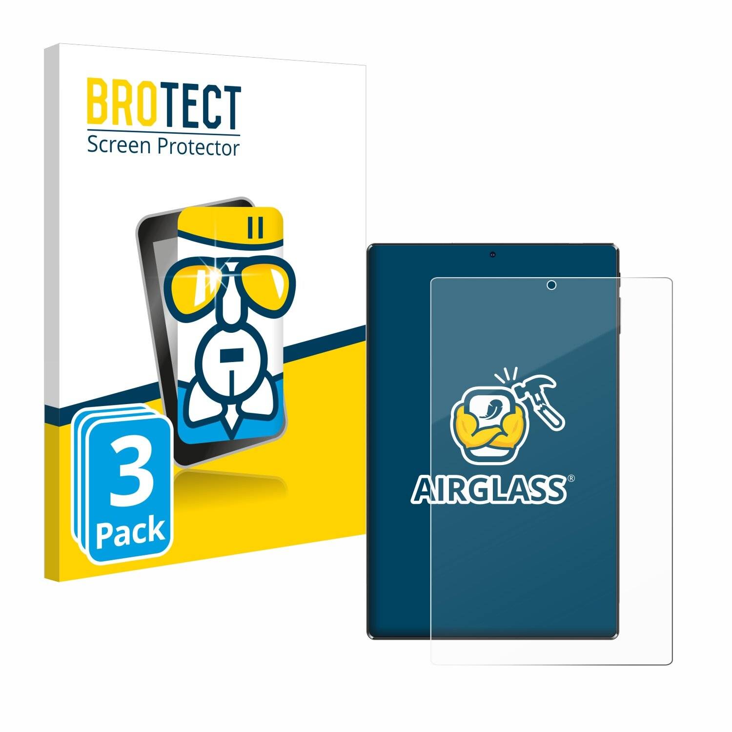 3x BROTECT AirGlass Glas Panzer-Folie für Simplori M107 -