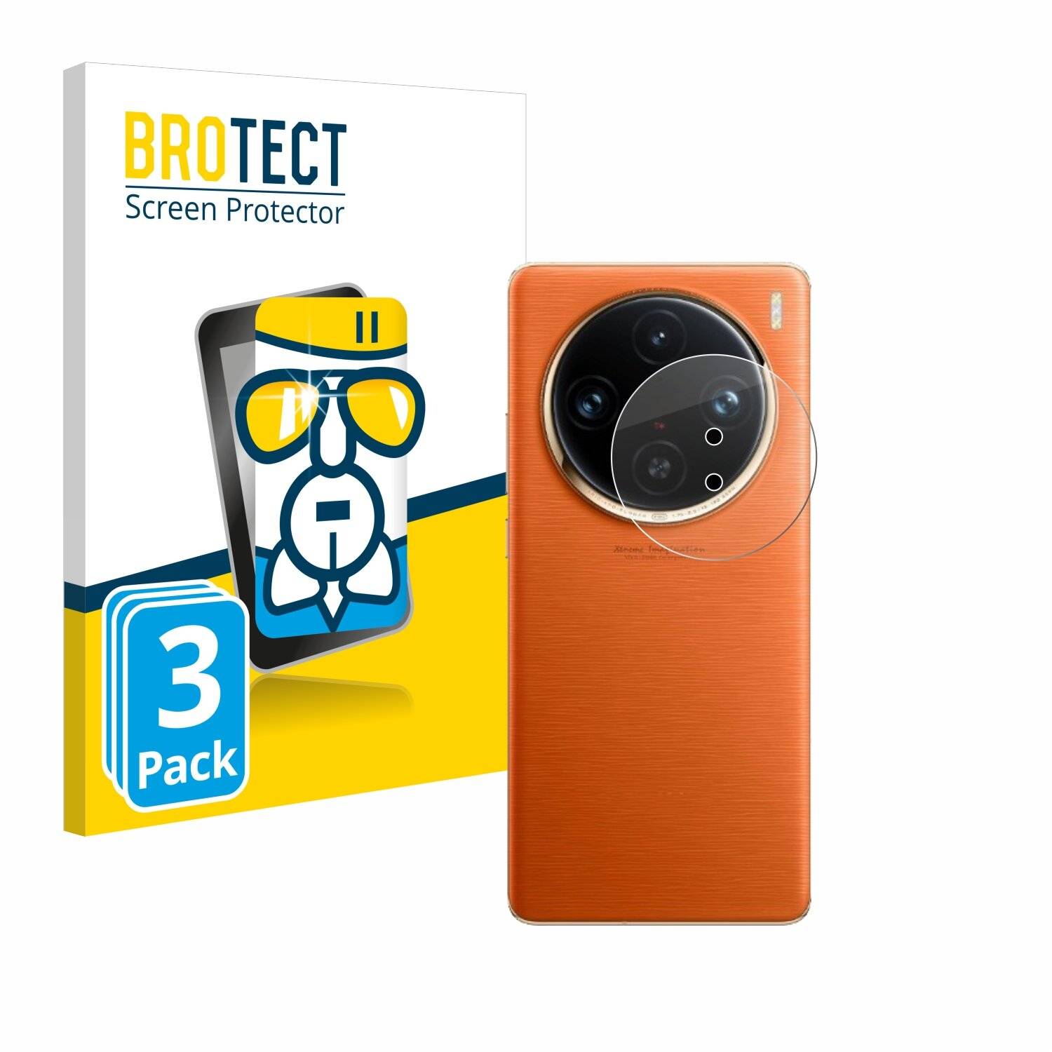 3x BROTECT AirGlass Glas Panzer-Folie für Vivo X100 Pro (NUR Kameraschutz) -