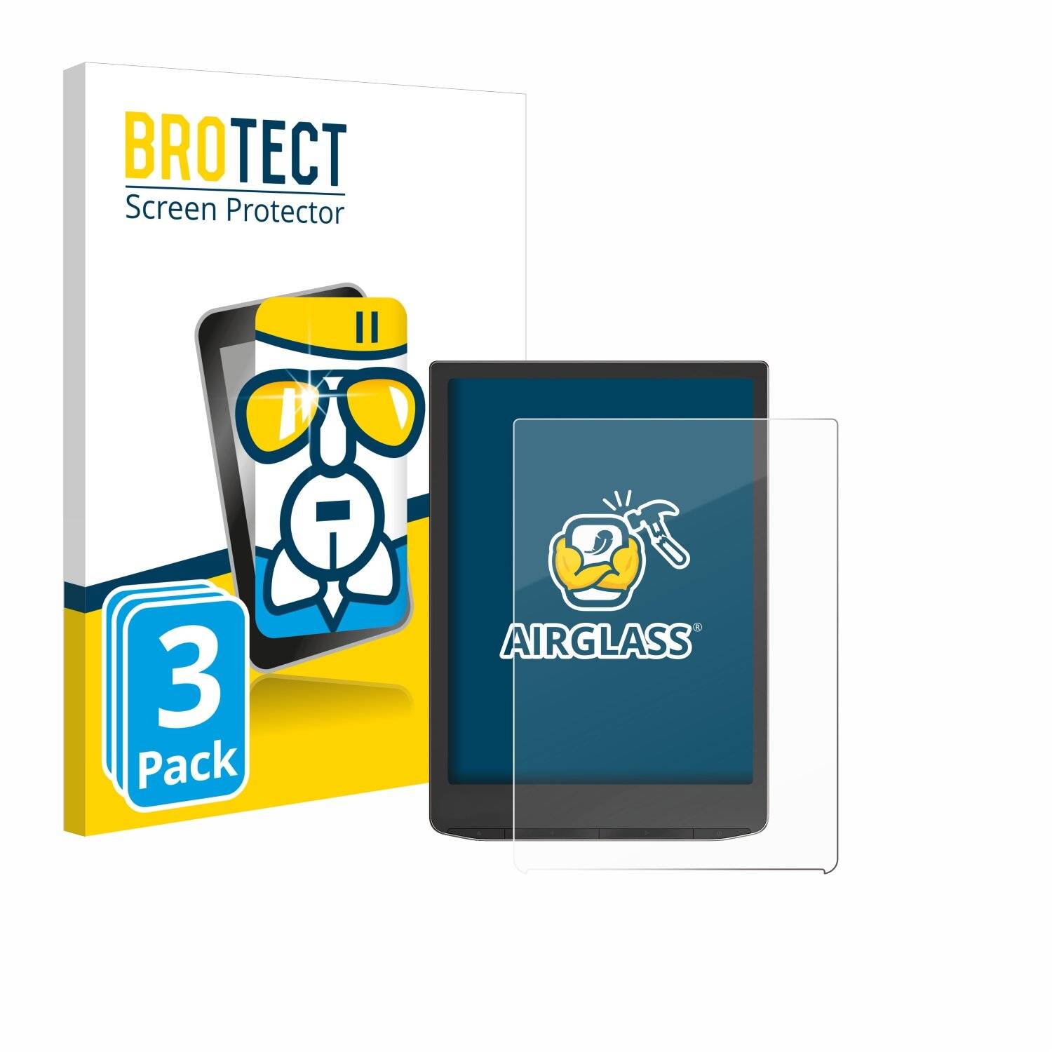 3x BROTECT AirGlass Glas Panzer-Folie für Vivlio InkPad 4 -