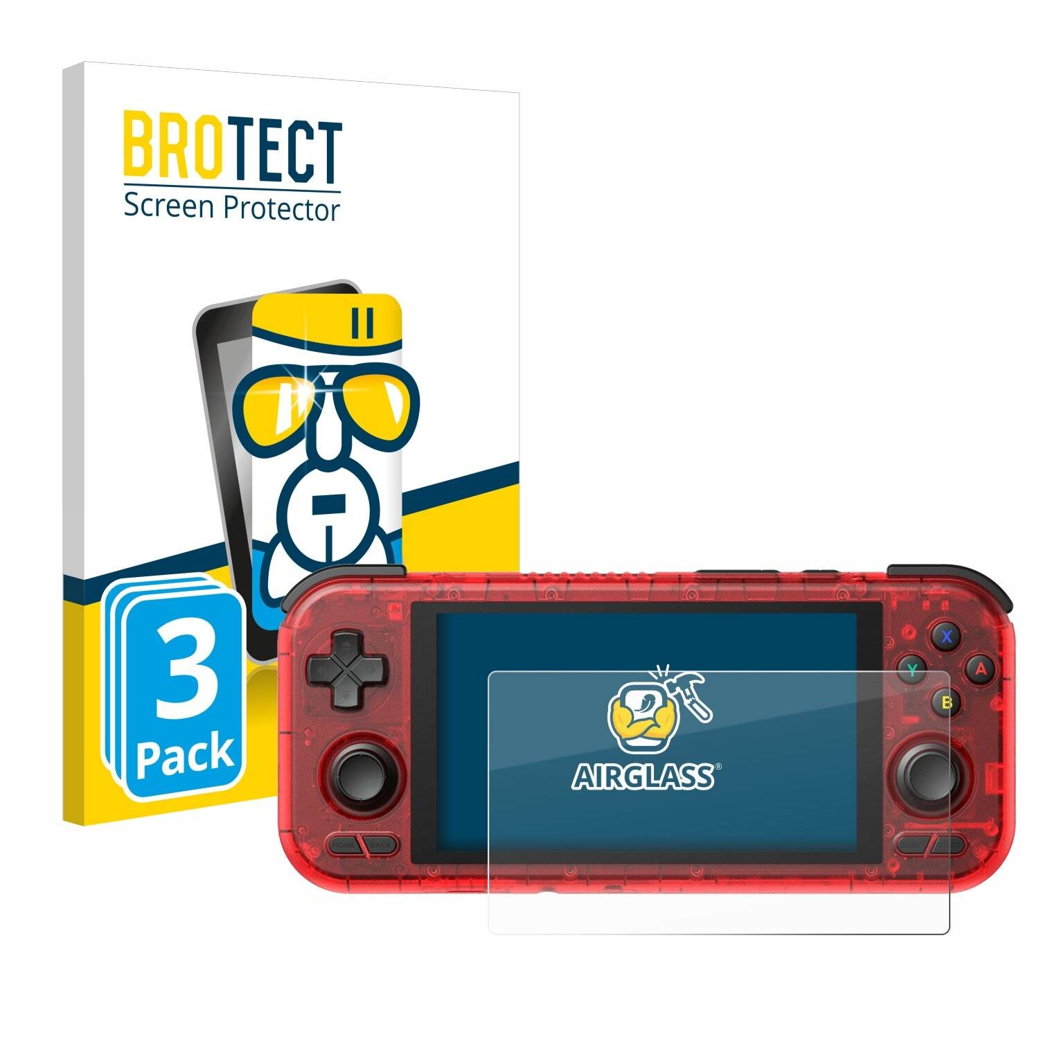 3x BROTECT AirGlass Glas Panzer-Folie für Retroid Pocket 4 -