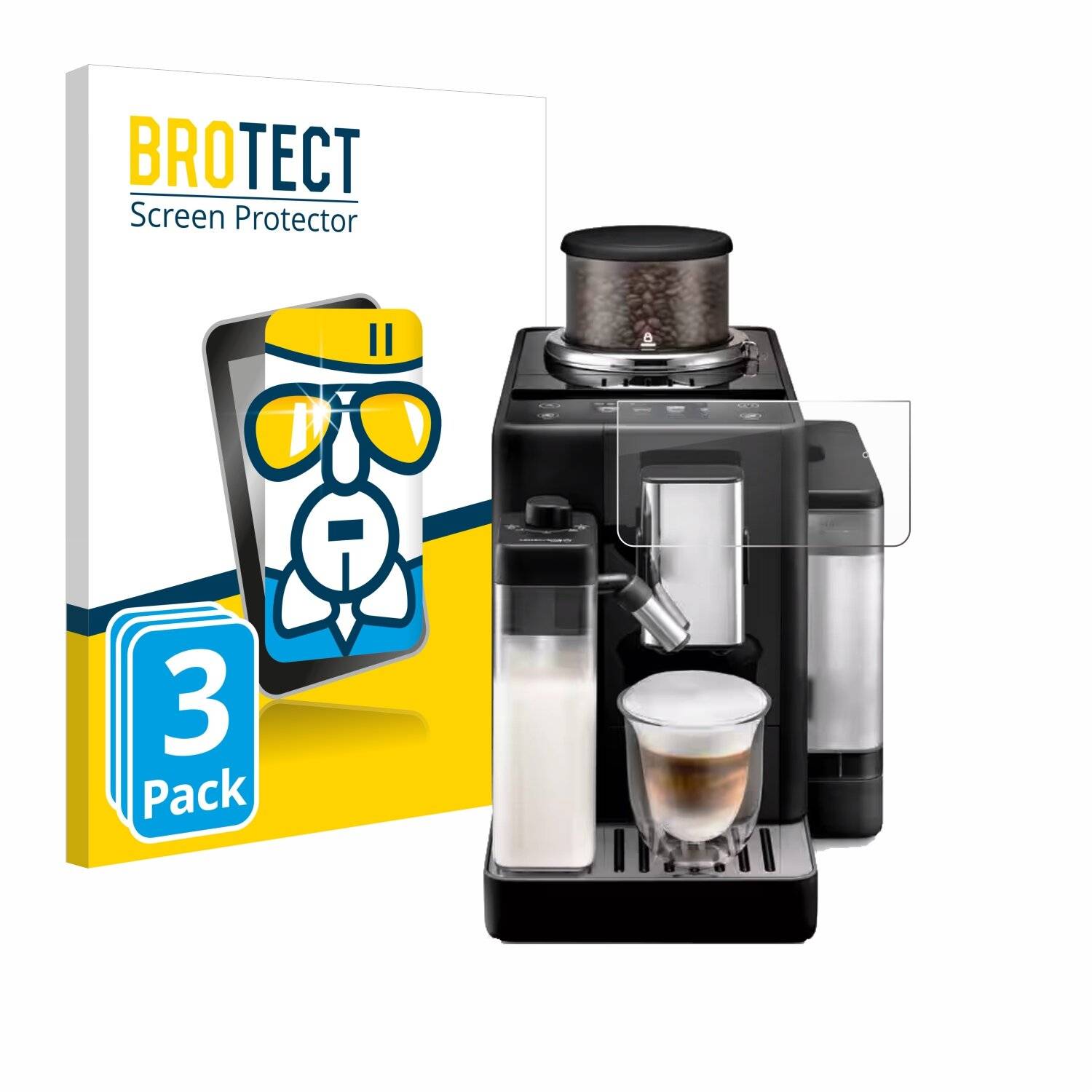 3x BROTECT AirGlass Glas Panzer-Folie für DeLonghi Rivelia -