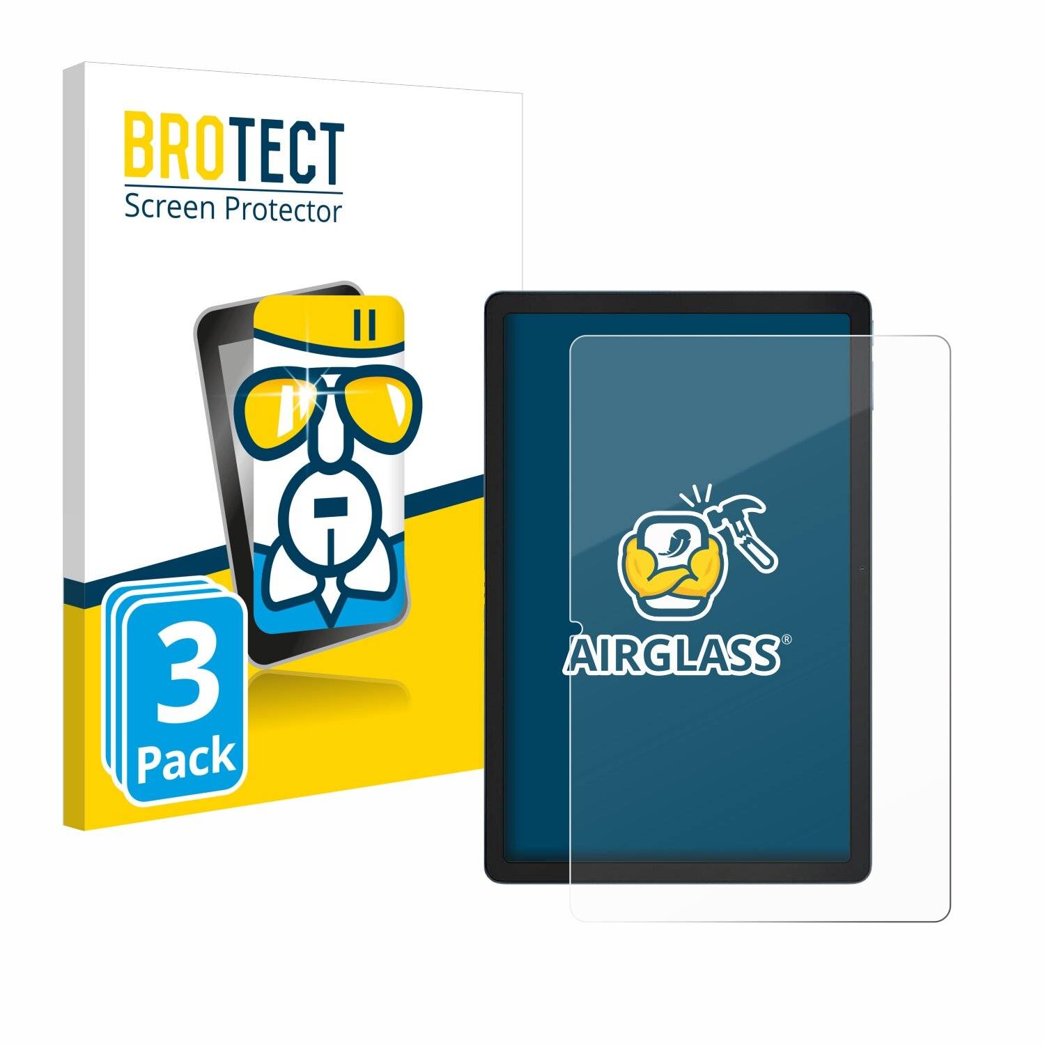 3x BROTECT AirGlass Glas Panzer-Folie für Blackview Oscal Pad 16 -