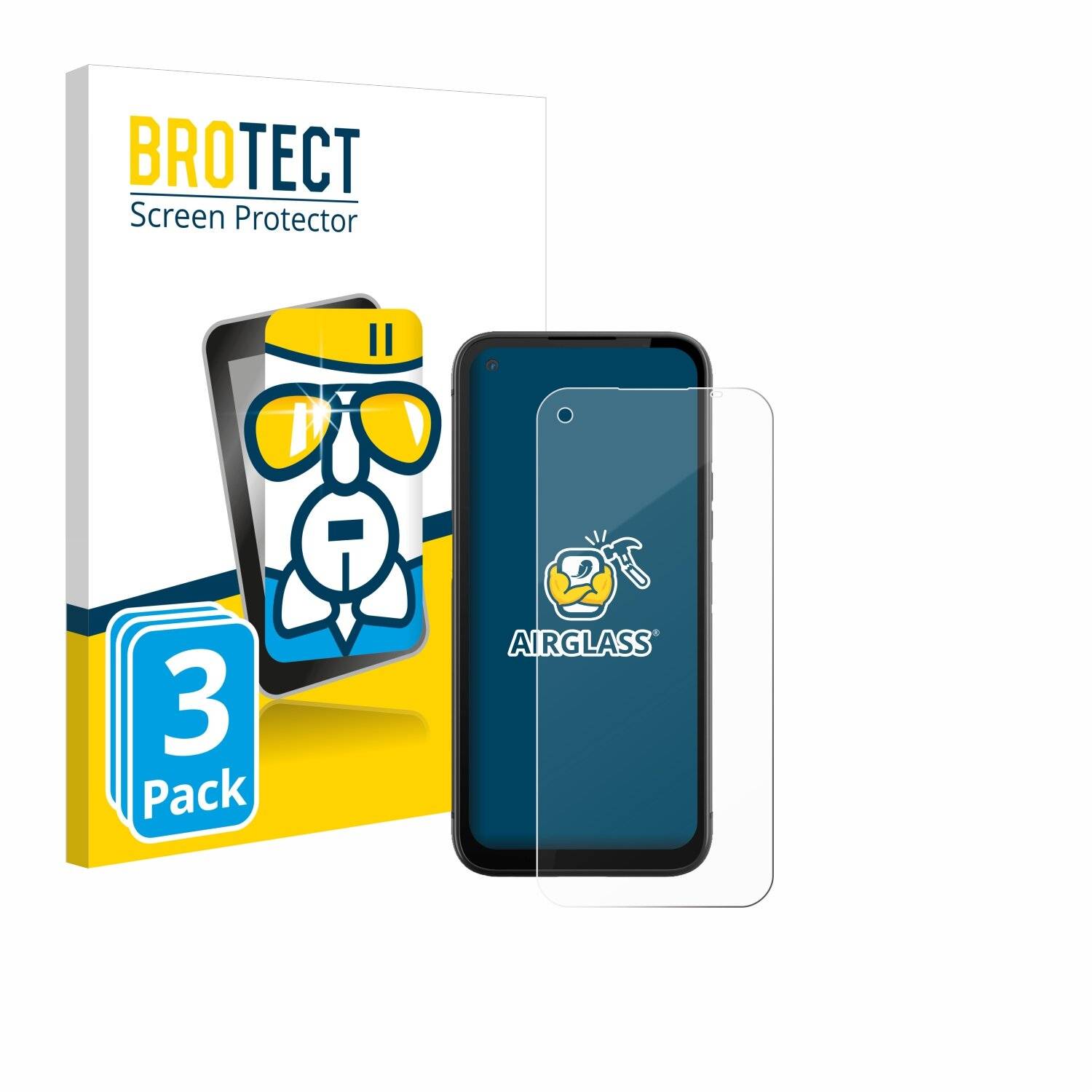 3x BROTECT AirGlass Glas Panzer-Folie für Gigaset GX6 Pro -