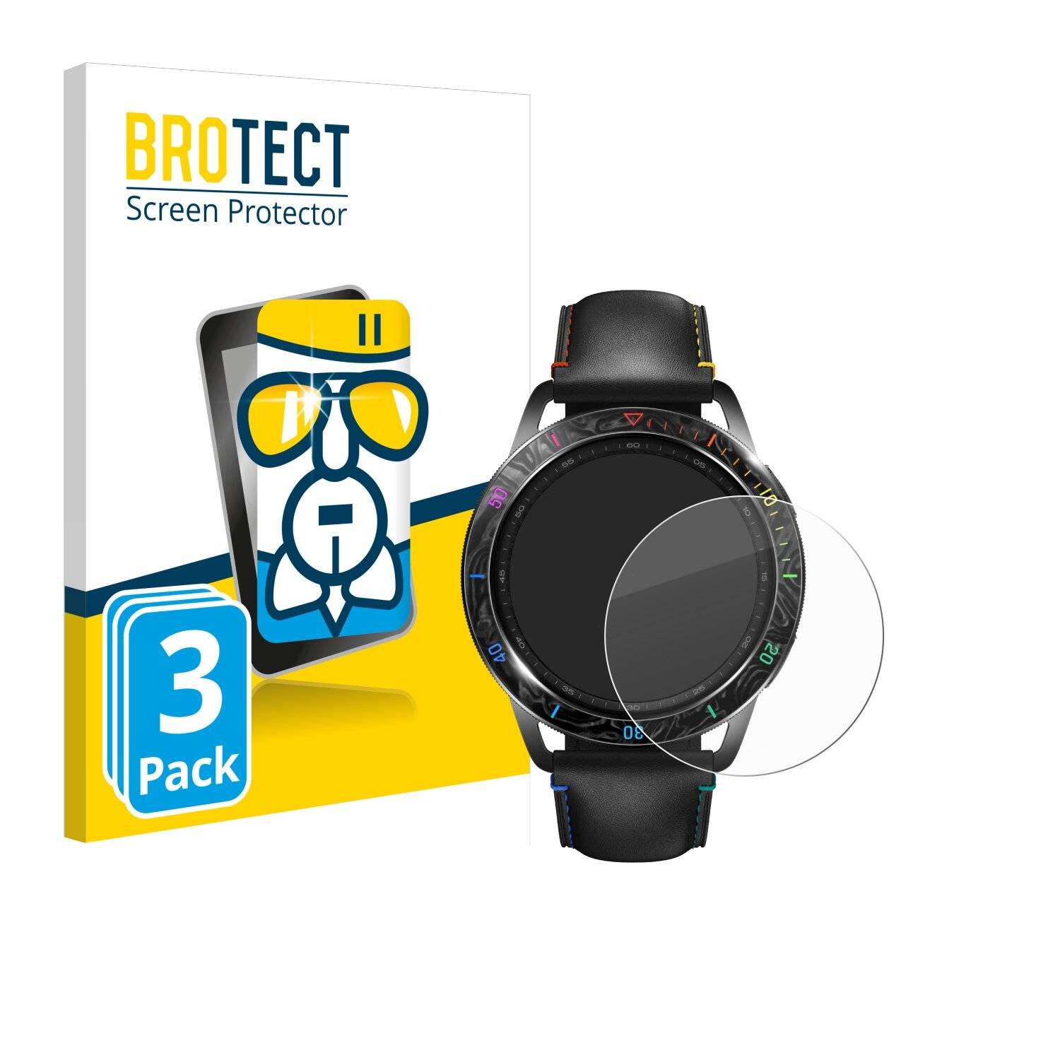 3x BROTECT AirGlass Glas Panzer-Folie für Xiaomi Watch S3 -