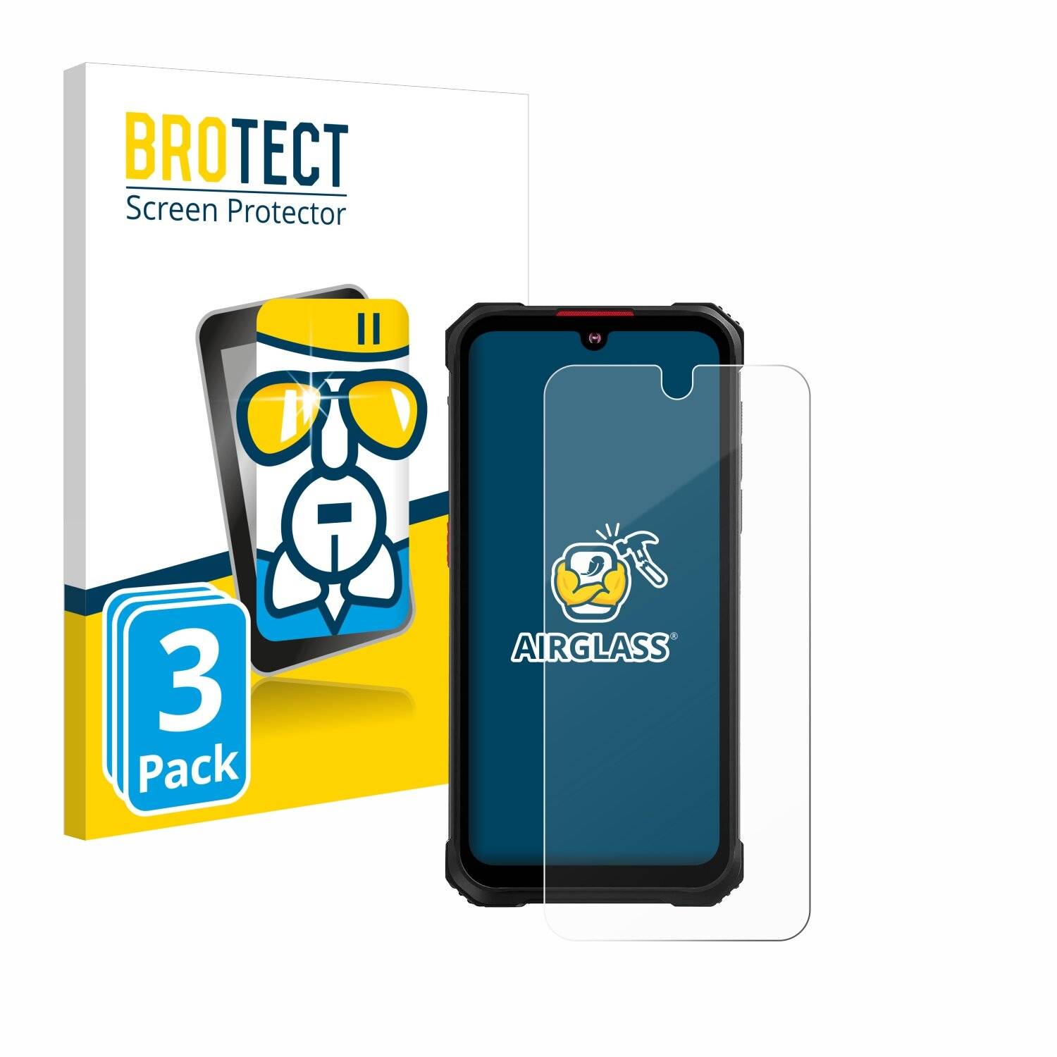 3x BROTECT AirGlass Glas Panzer-Folie für Hotwav Cyber 9 Pro -