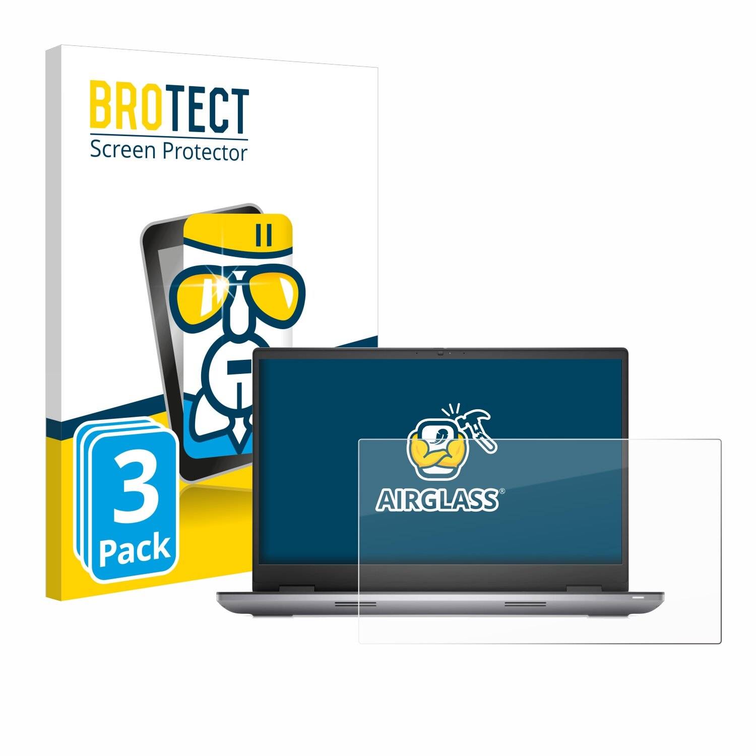 3x BROTECT AirGlass Glas Panzer-Folie für Dell Precision 7780 -
