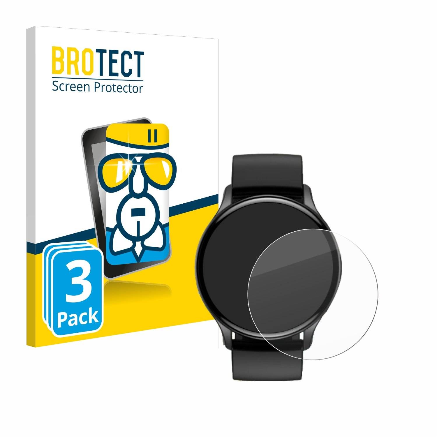 3x BROTECT AirGlass Glas Panzer-Folie für Sross Smartwatch 1.43 -