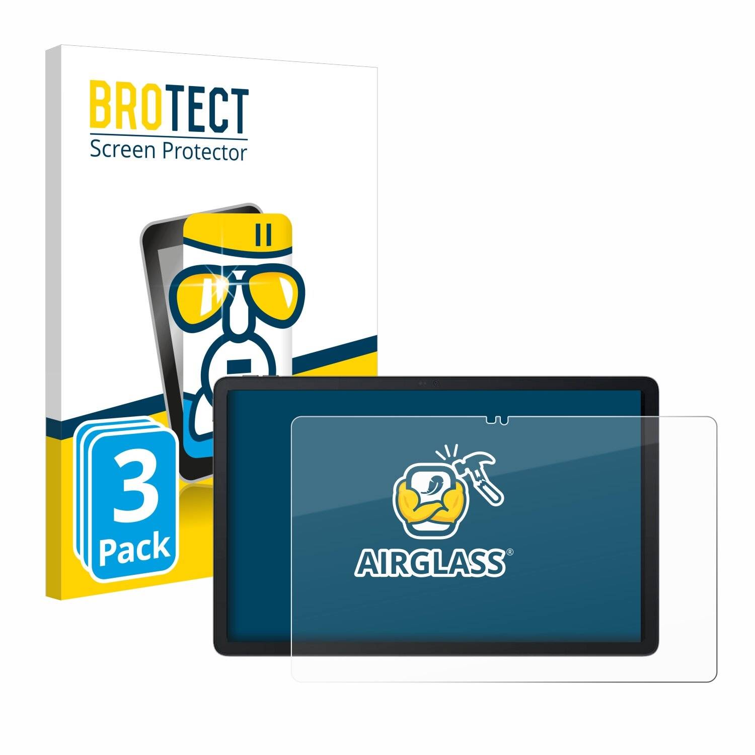 3x BROTECT AirGlass Glas Panzer-Folie für Blackview Mega 1 -