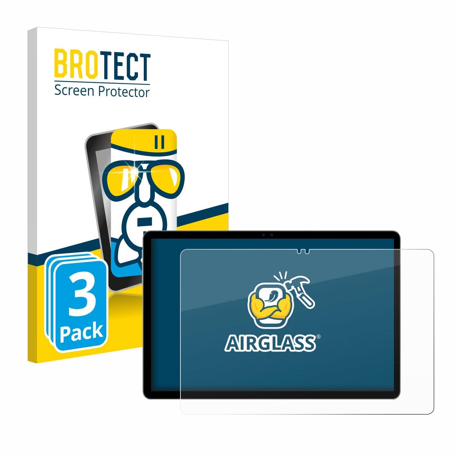 3x BROTECT AirGlass Glas Panzer-Folie für Alldocube iPlay 60 Lite -